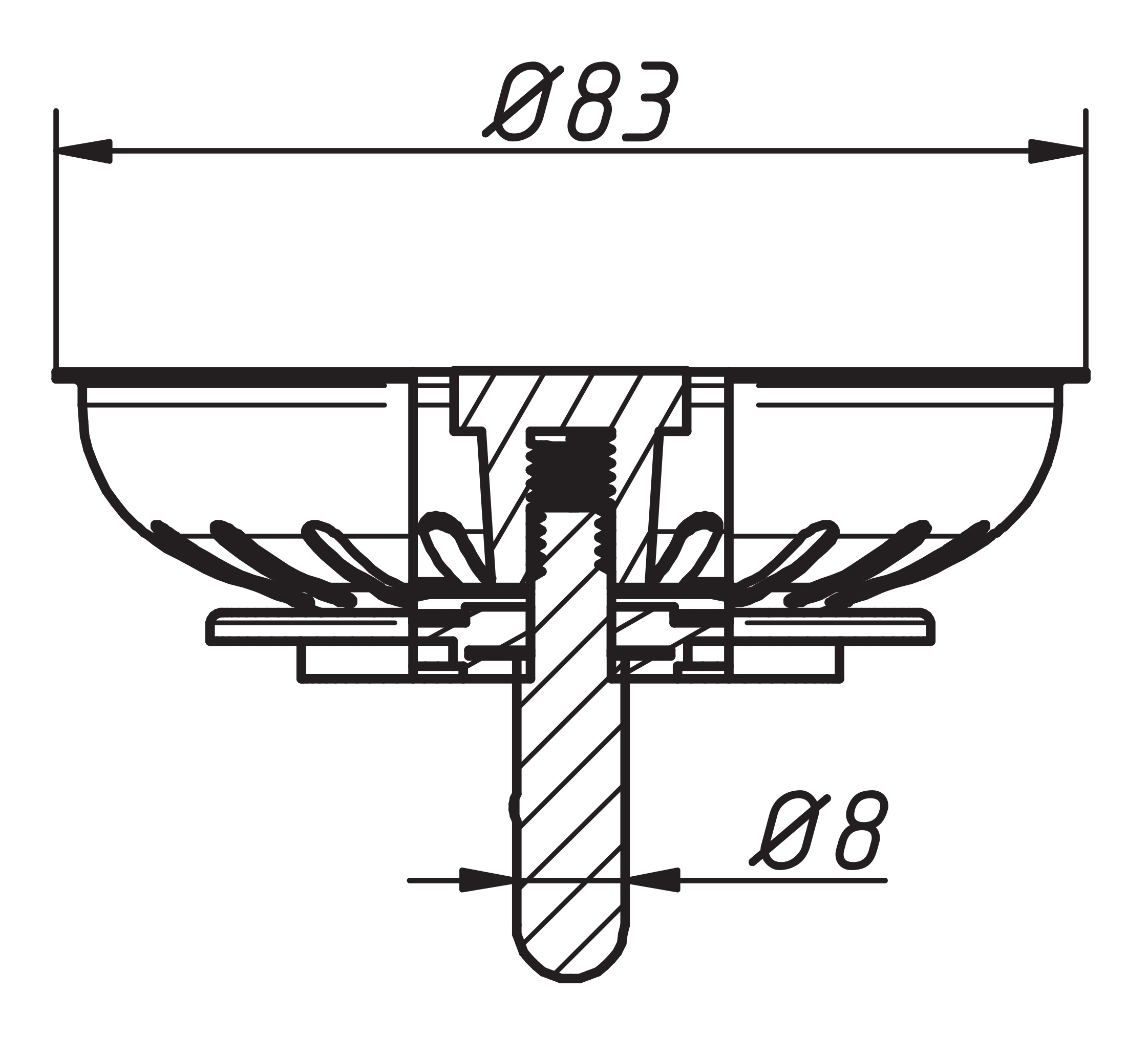 Сетка-пробка для выпуска 3 1/2  ОРИО  (150/1шт)