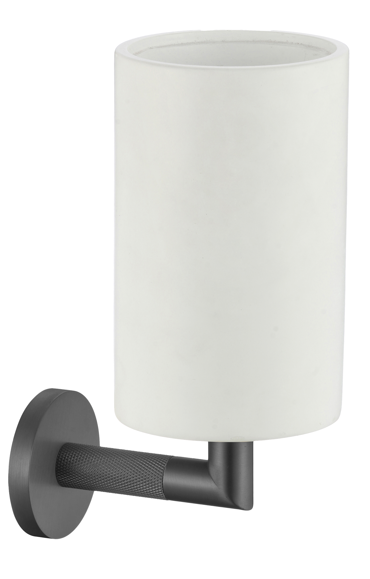 19560-Q Стакан кварил. для зубных щеток (ГРАФИТ) GANZER  (10/шт)