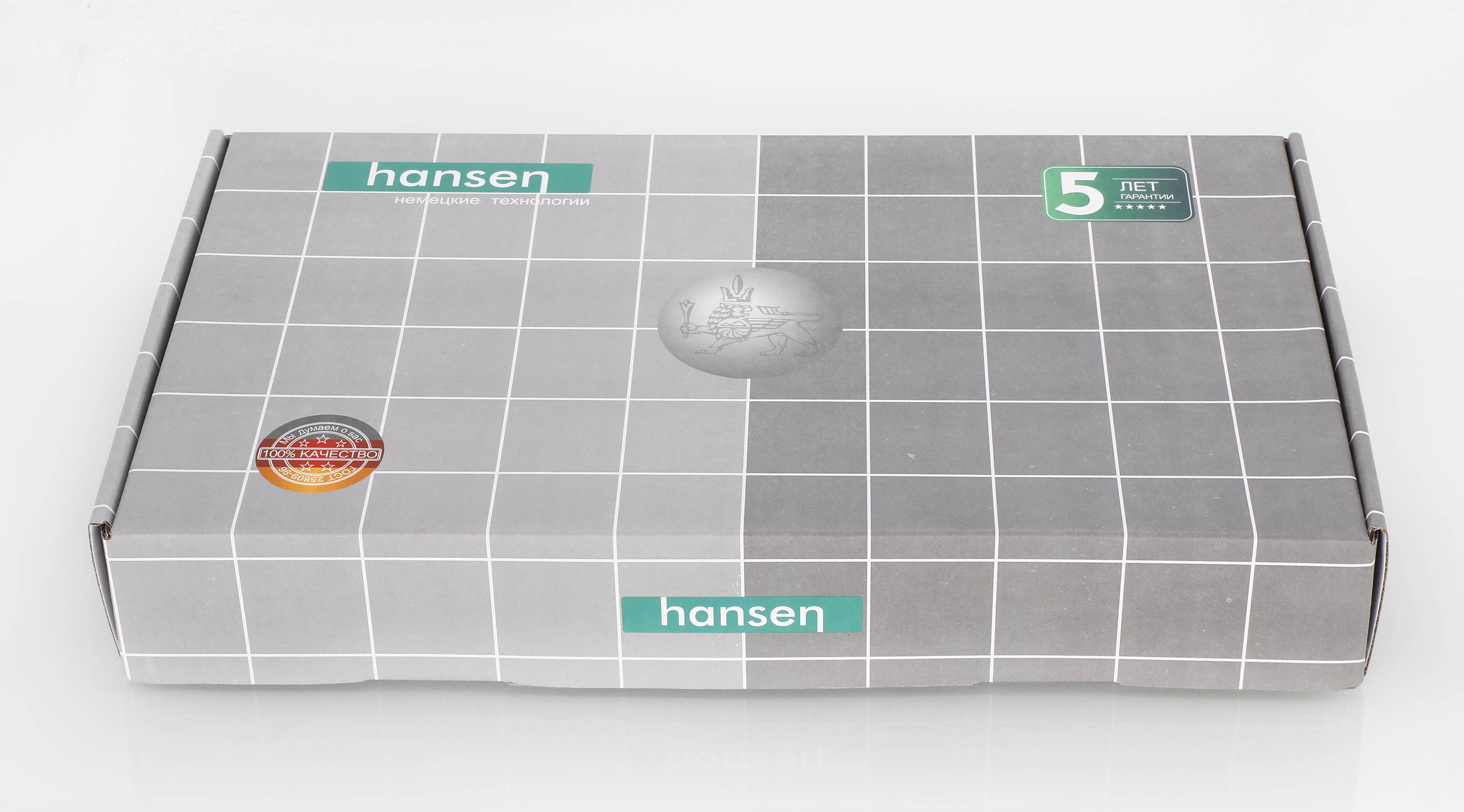 59304-GU Смес. из НЕРЖ. для кух. (САТИН с гиб. кор. изл.) HANSEN  (20/1шт)