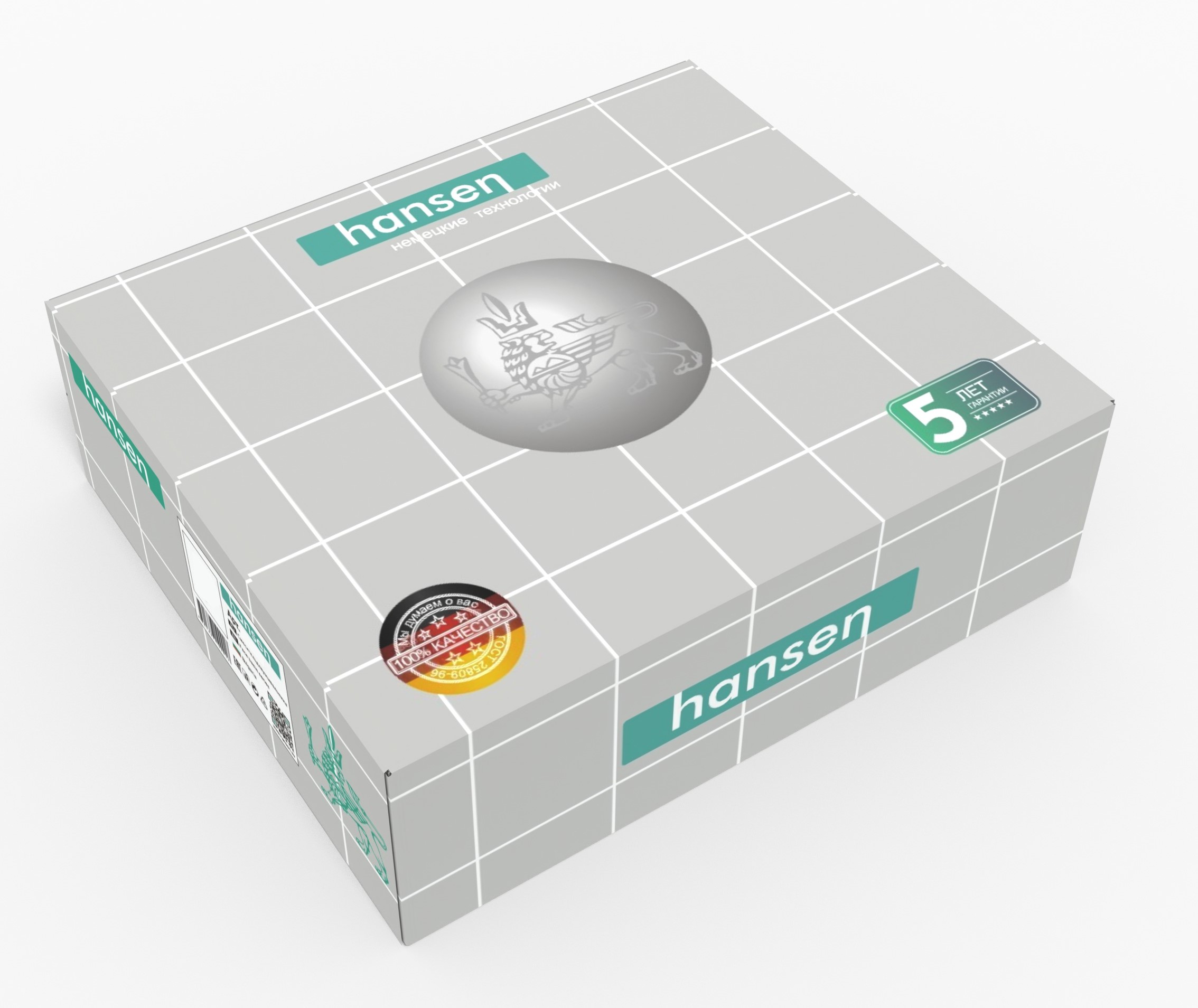 10018 Смеситель для умывальника (ХРОМ)  HANSEN  (10/1шт)