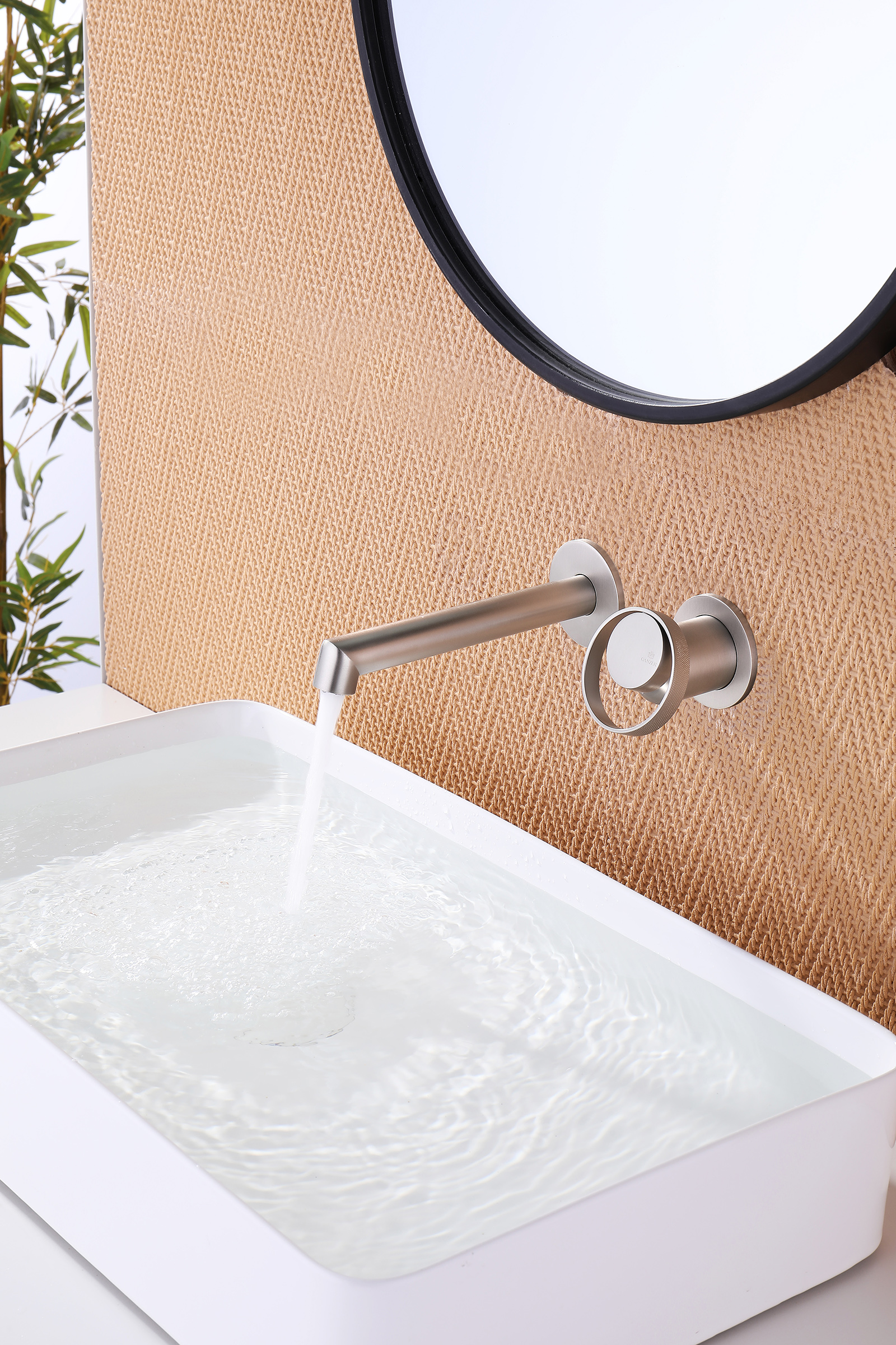 19144-G Встроенный смес для рак. (САТИН) GANZER  (10/1шт)