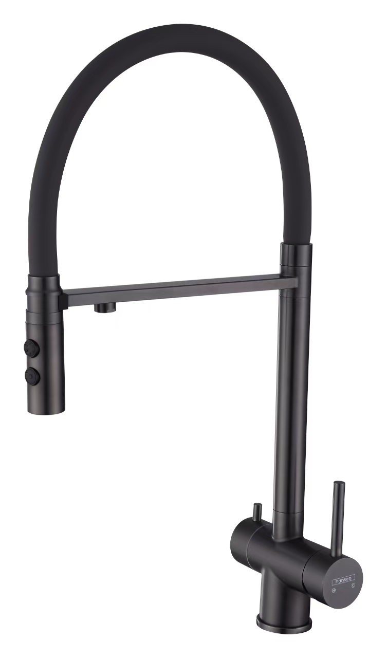 15057-P Смес. для кухни под фильт., МАГНИТ. (ГРАФИТ+ЧЕР.) HANSEN (8/1шт)