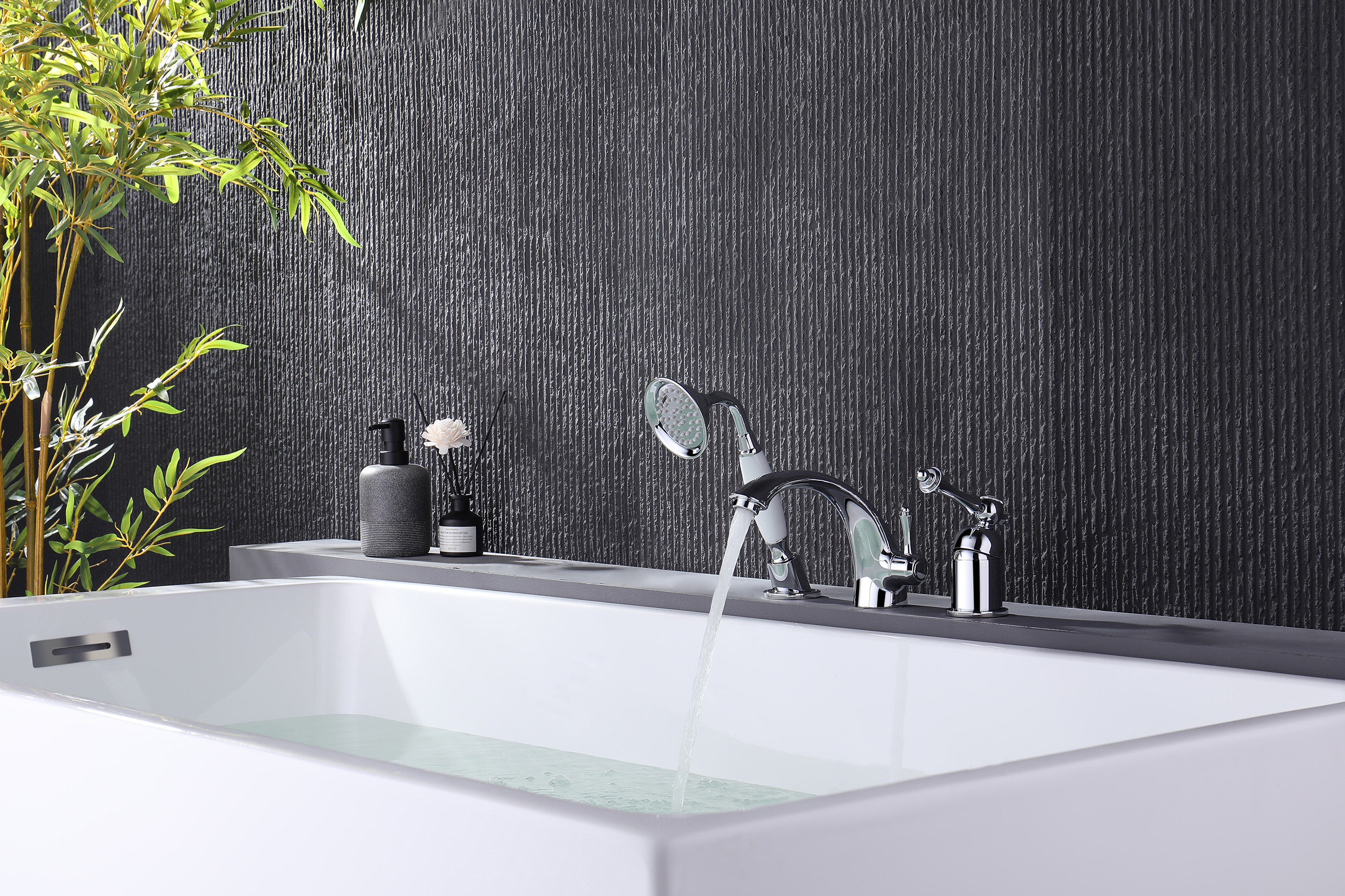 77133 Смеситель на борт ванны (3-отв,ХРОМ)  GANZER (8/1шт)