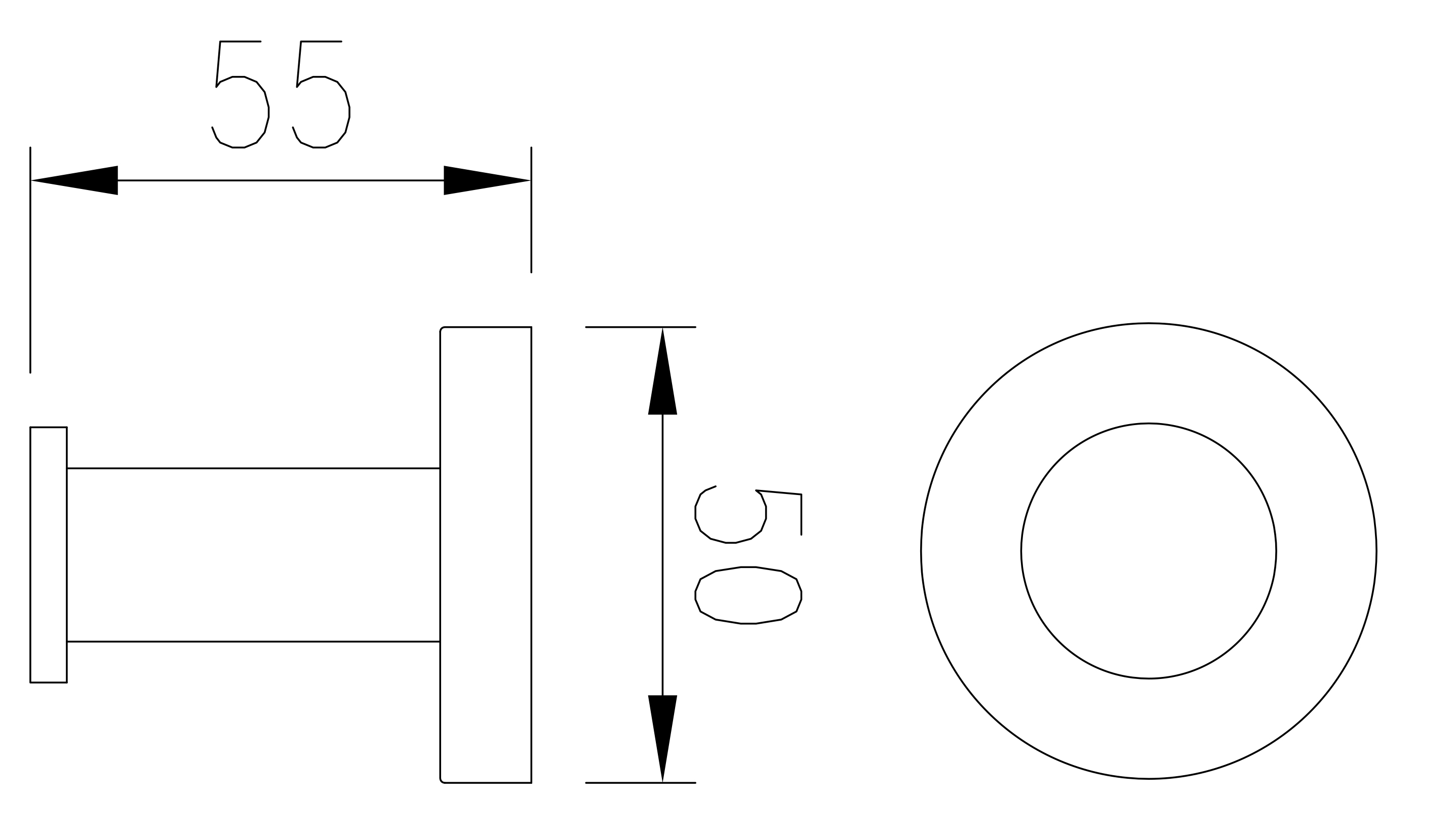 5501-C Крючок одинарный для полотенца (ЧЕРНЫЙ) ViEiR  (50/1шт)