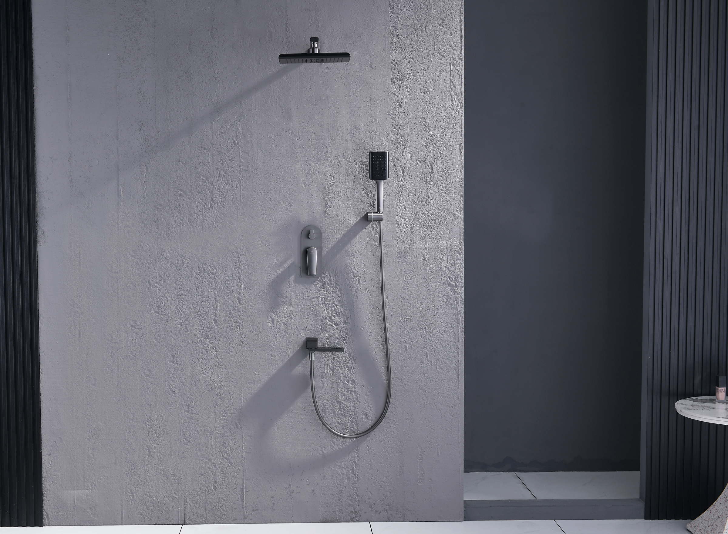 02165-Q Смеситель встраиваемый для душа с 3-функ. (ГРАФИТ) GANZER (6/1шт)