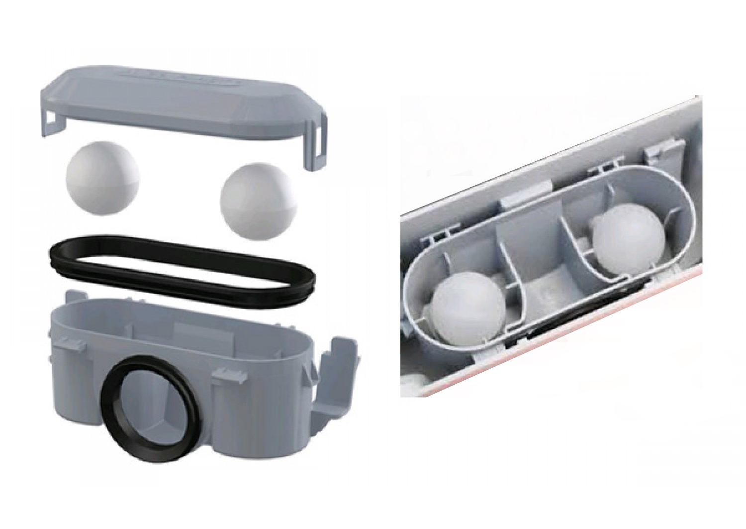 Трап лоток с сухим затвором 80см  ГАНЗЕР  (4/1шт)