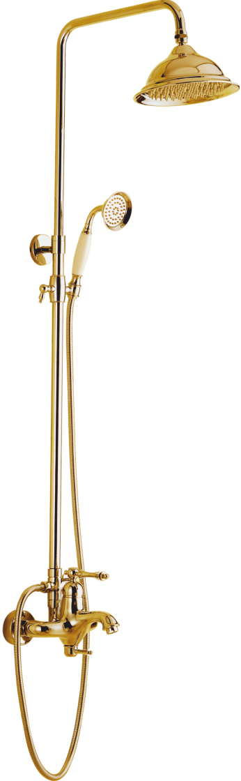 77061-E Душевой релинг (ЗОЛОТО)   "GANZER"  (4/1шт)