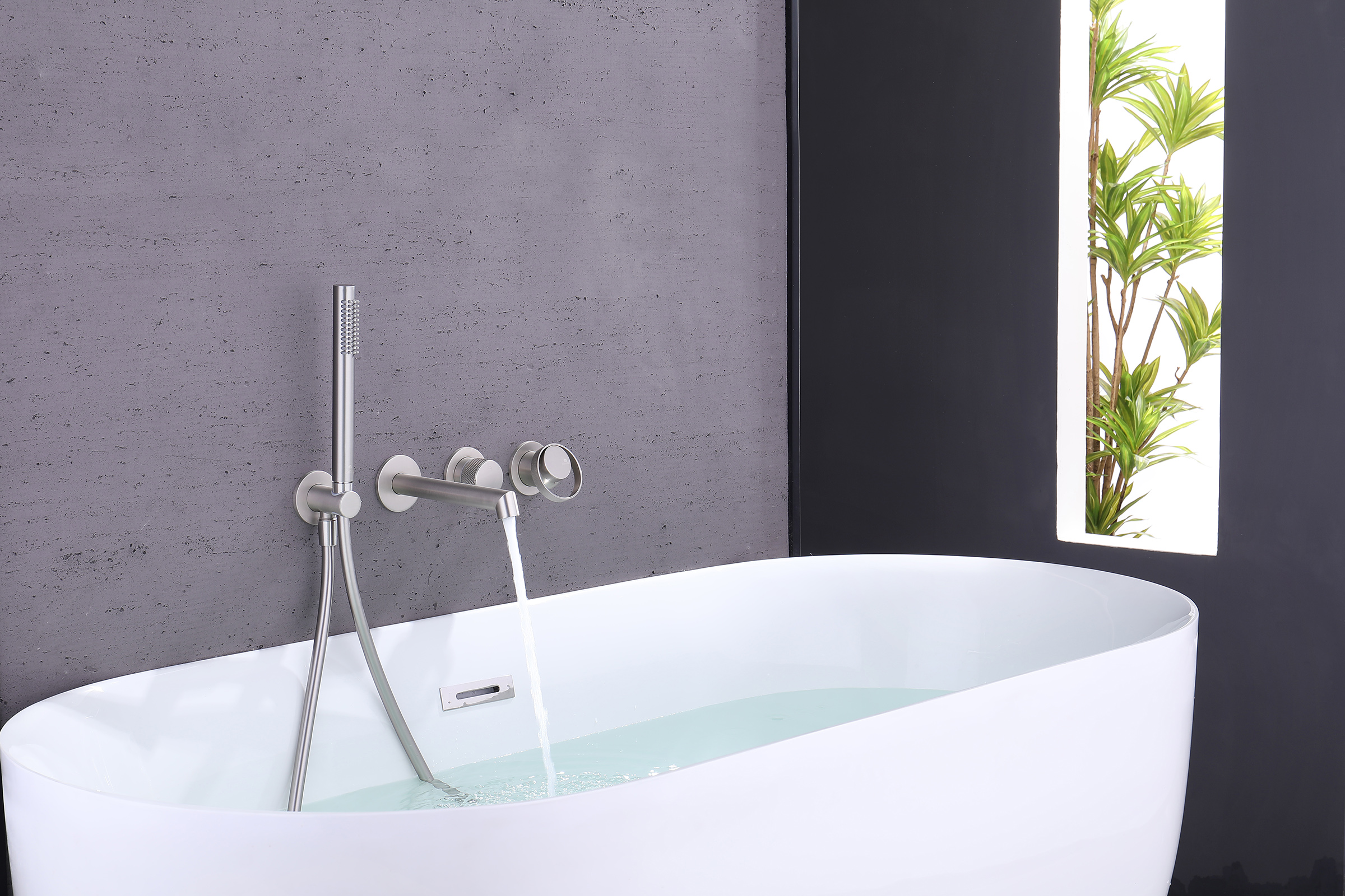 19134-G Встроенный смес. для ванны  (САТИН) GANZER  (6/1шт)