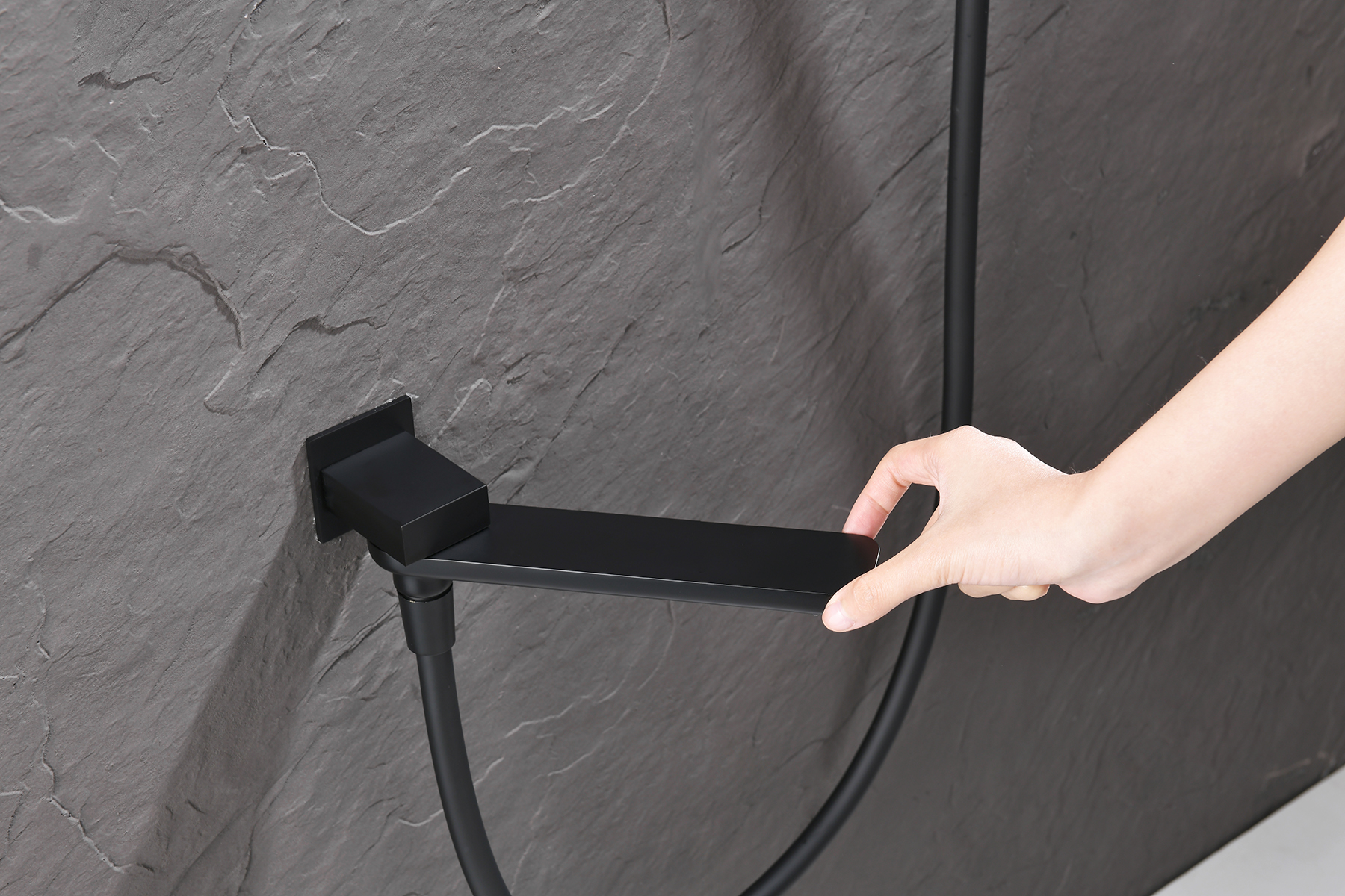 12165-C Смеситель встраиваемый для душа с 3-функ. (ЧЕРНЫЙ) GANZER (6/1шт)