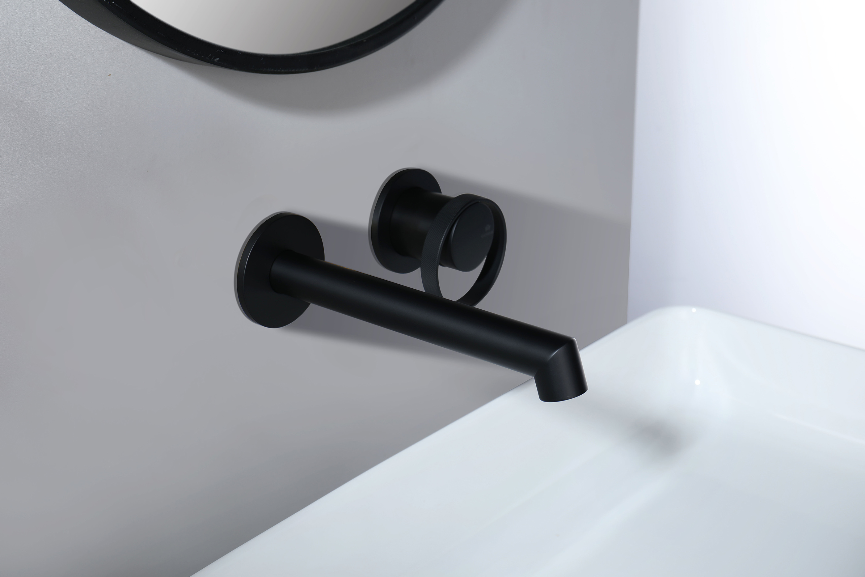 19144-C Встроенный смес для рак. (ЧЕРНЫЙ) GANZER  (10/1шт)