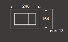 Кнопка для инсталляции СМАРТ,  с КВАД. клав. (САТИН)  GANZER  (24/1шт)