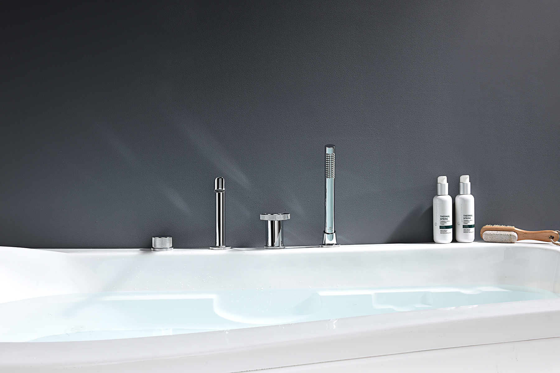 19133 Смеситель на борт ванны (4-отв,ХРОМ)  GANZER (6/1шт)