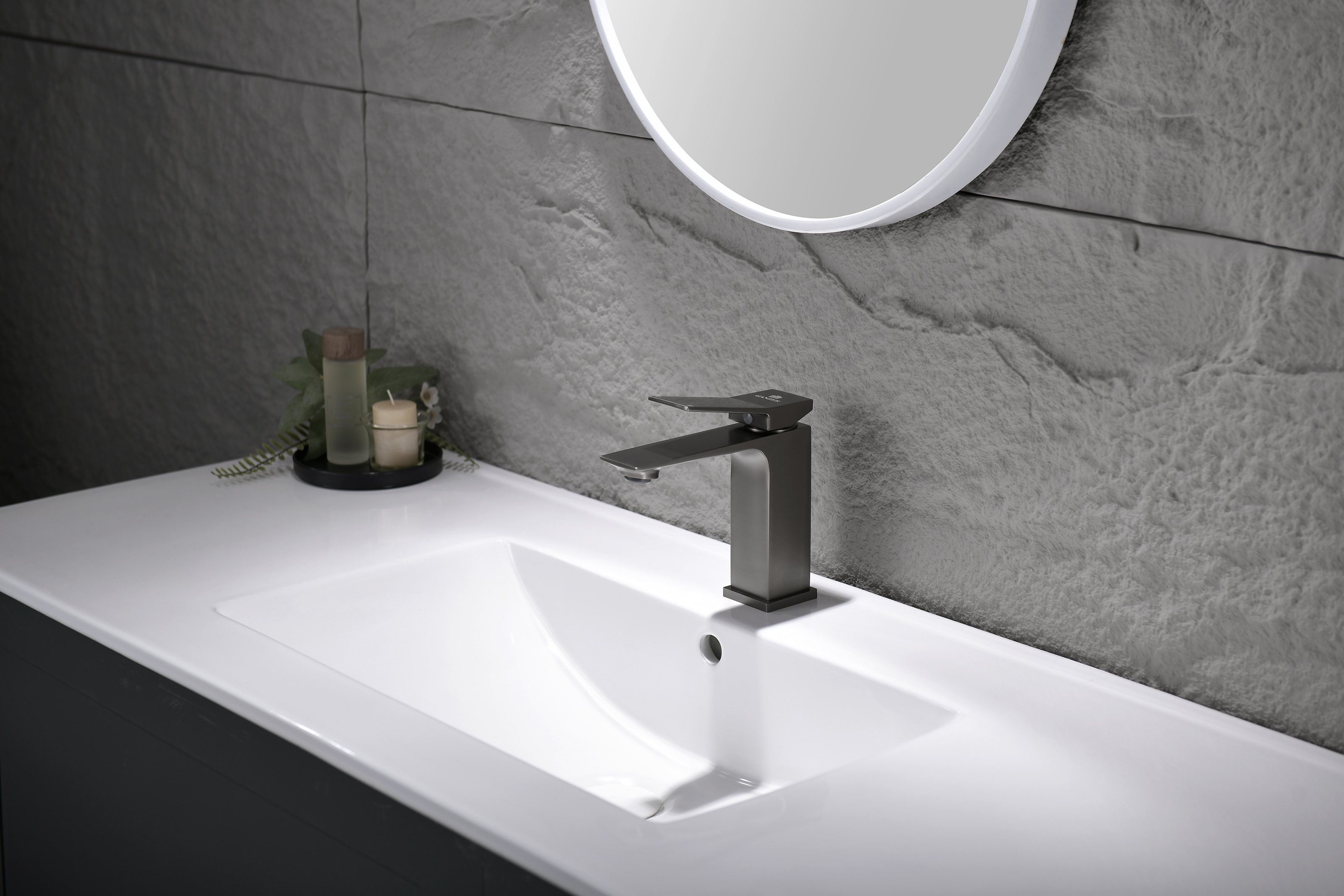 05111-Q Смеситель од. для раковины (ГРАФИТ) GANZER (10/1шт)