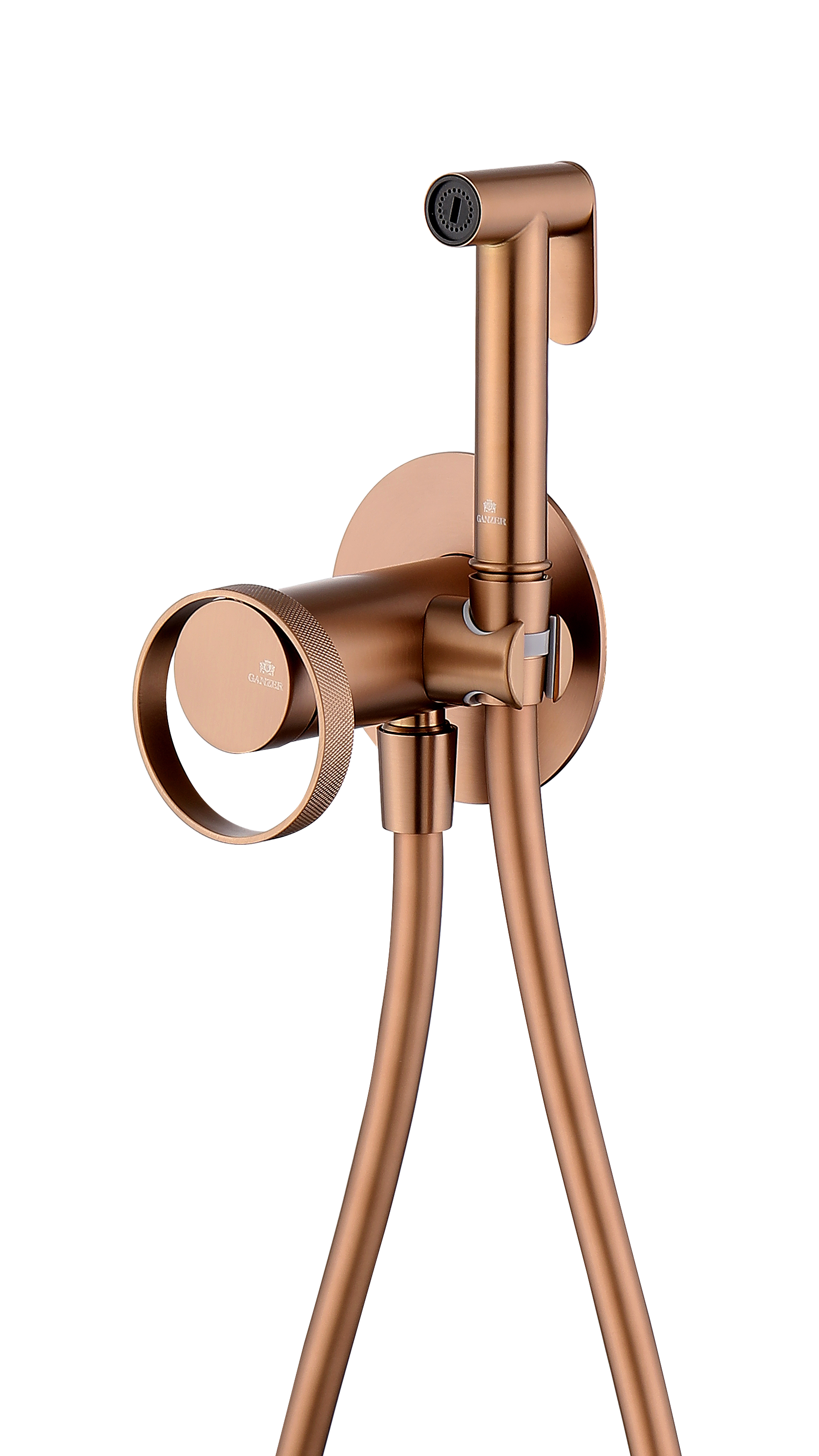 19157-R Смеситель встраиваемый с ГИГ. душем (Роз. Золото) GANZER (10/1шт)