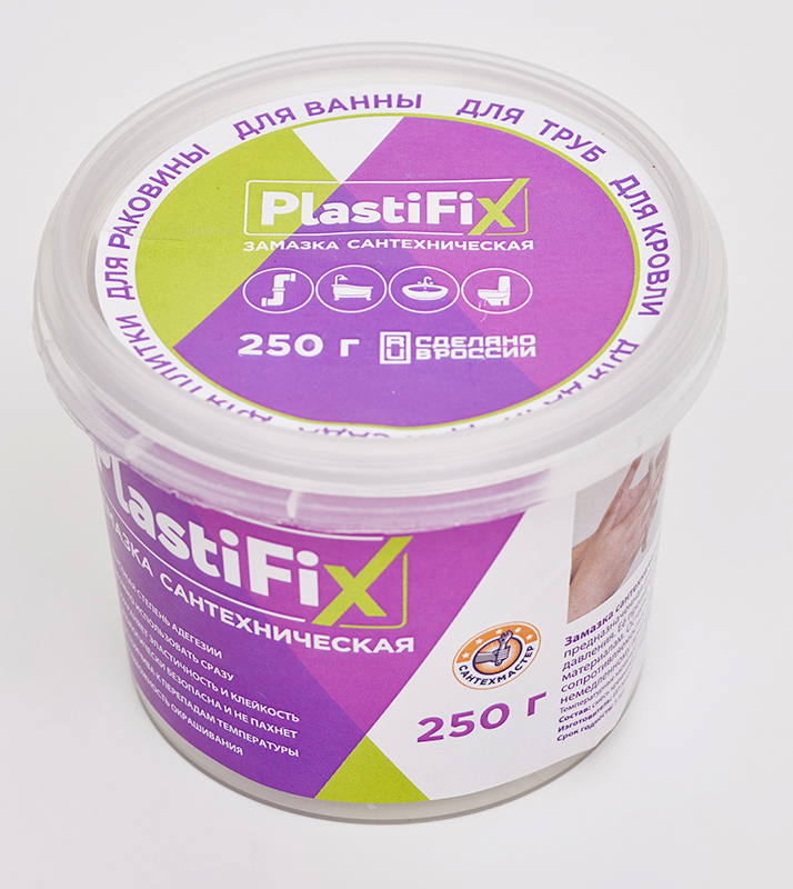 Замазка сантехническая, банка 250г. PlastiFix  (12/1шт)