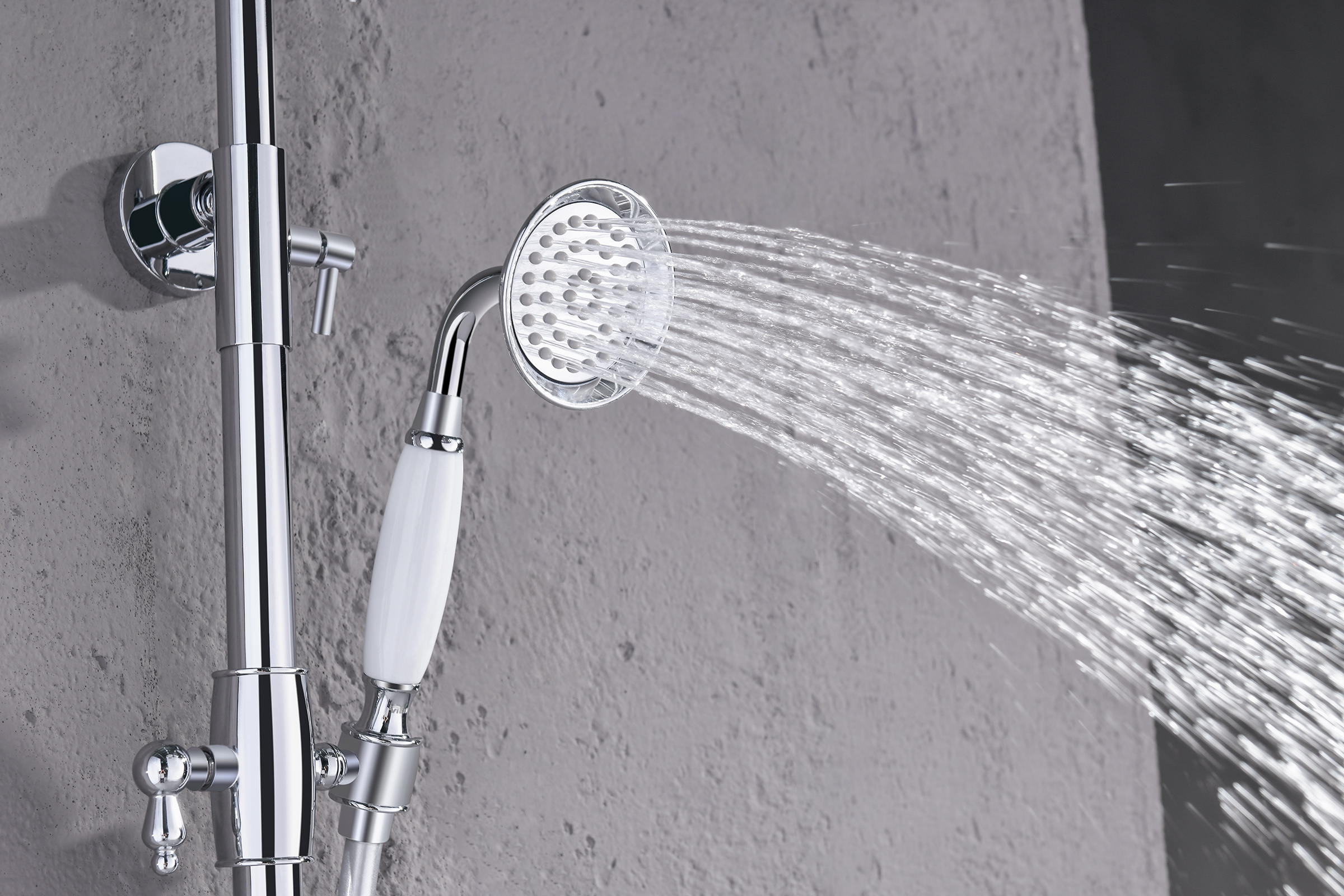 77061 Душевой релинг (ХРОМ)   "GANZER"  (4/1шт)