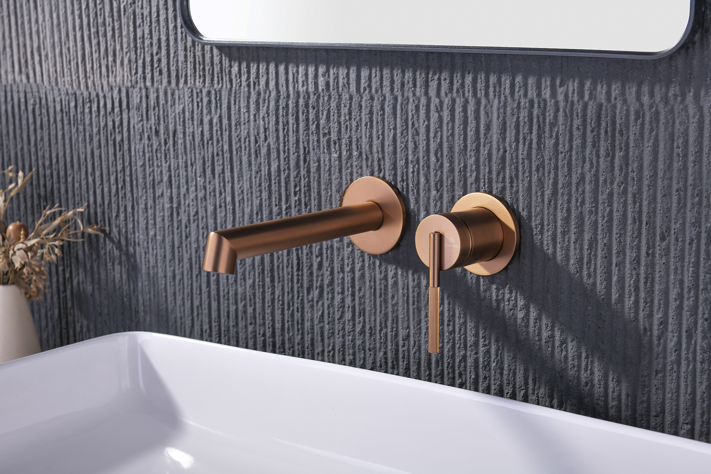 19144-R Встроенный смес для рак. (Роз. Золото) GANZER  (10/1шт)