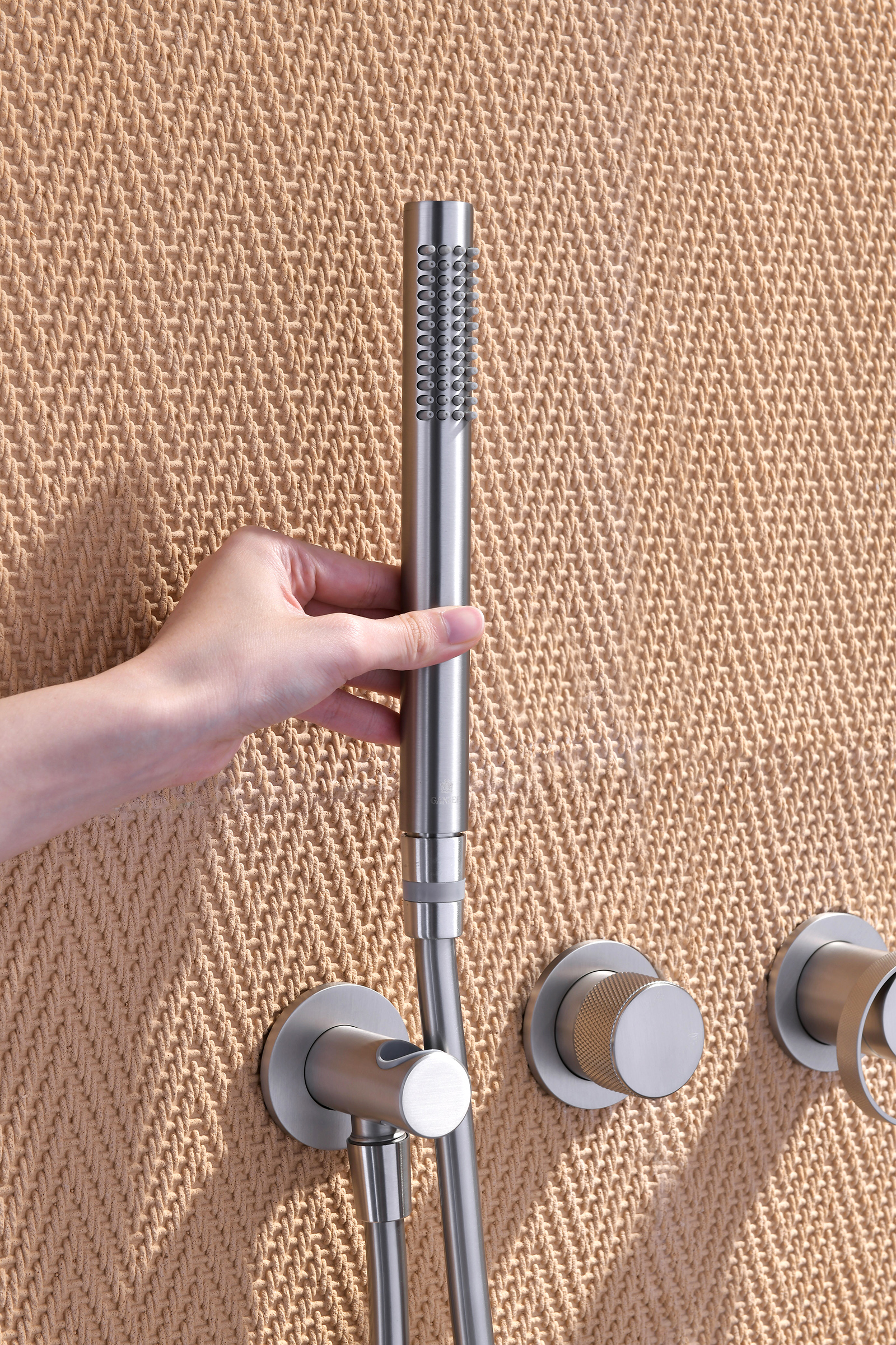 19164-G Встроенный смес для душа с 2-функ. (САТИН) GANZER  (6/1шт)