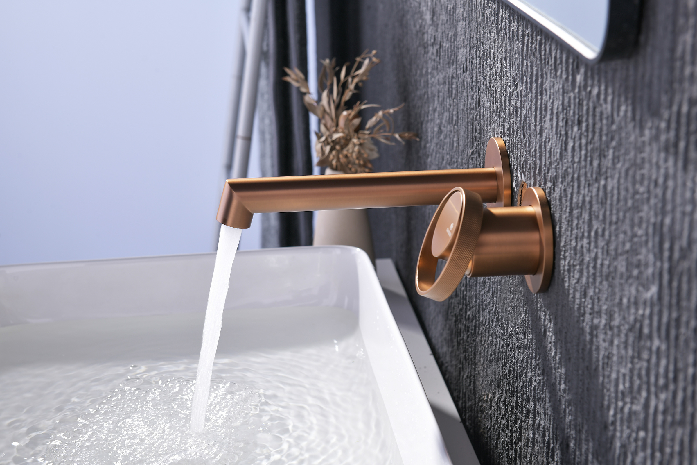 19144-R Встроенный смес для рак. (Роз. Золото) GANZER  (10/1шт)