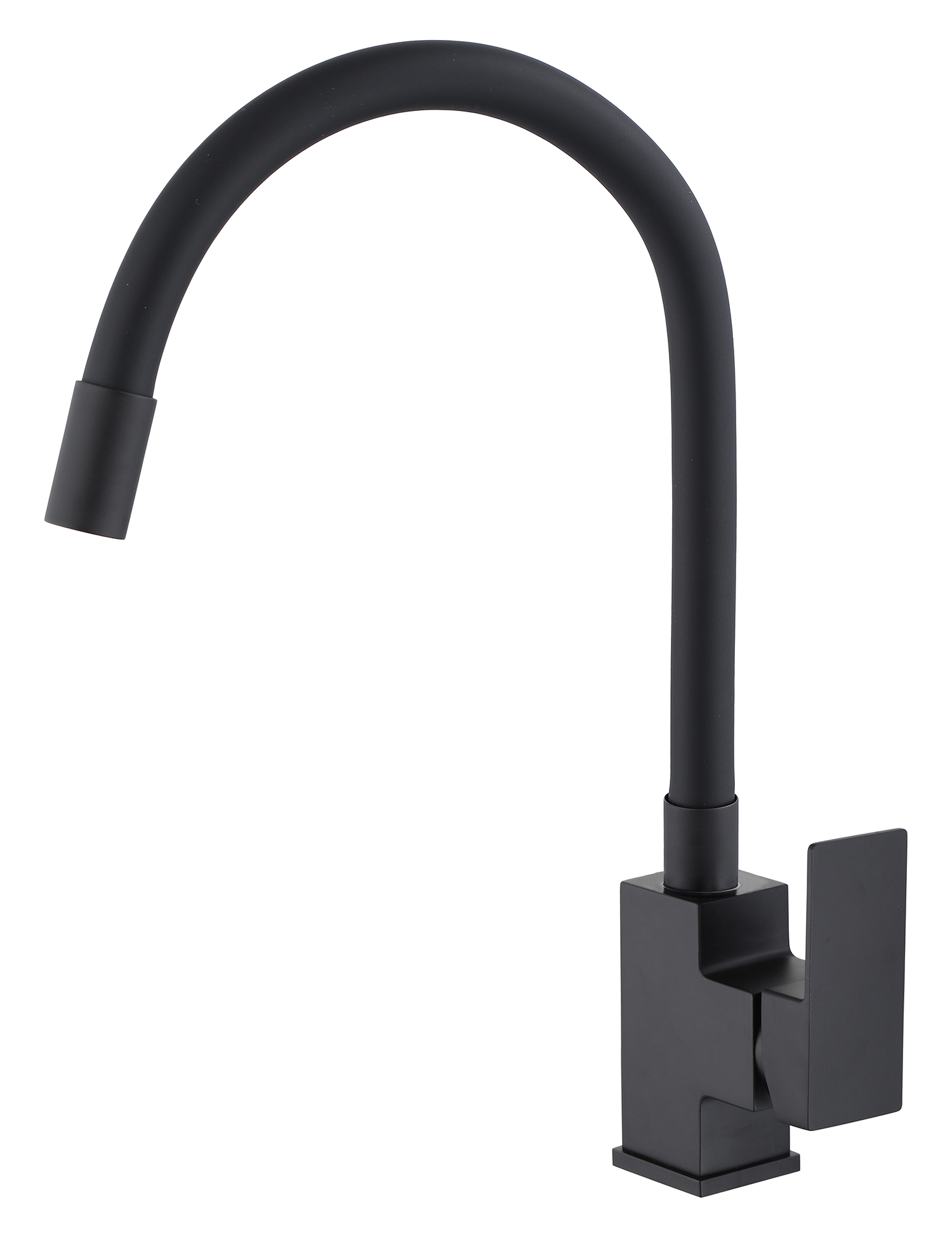 59028-CC Смес. из НЕРЖ. для кух. (ЧЕРНЫЙ с гиб. чер. изл.) HANSEN  (20/1шт)