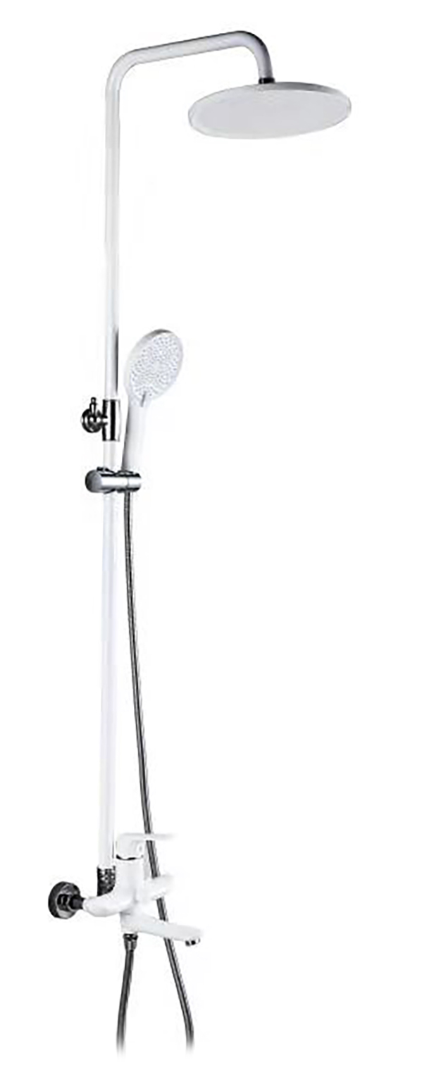 24061-F Душевой релинг (БЕЛЫЙ)  GANZER  (4/1шт)  Л/К