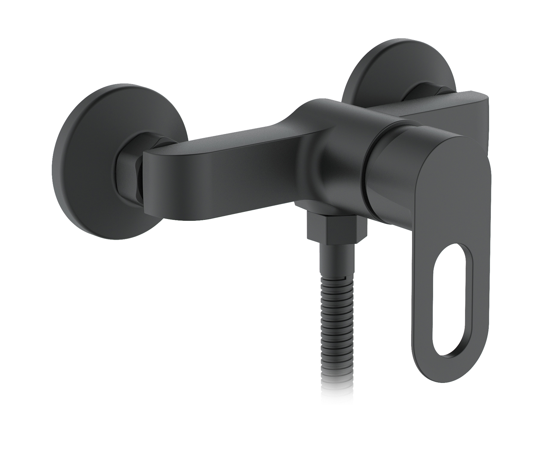 20018-C Смеситель для душевой кабины (ЧЕРНЫЙ) HANSEN  (10/1шт)