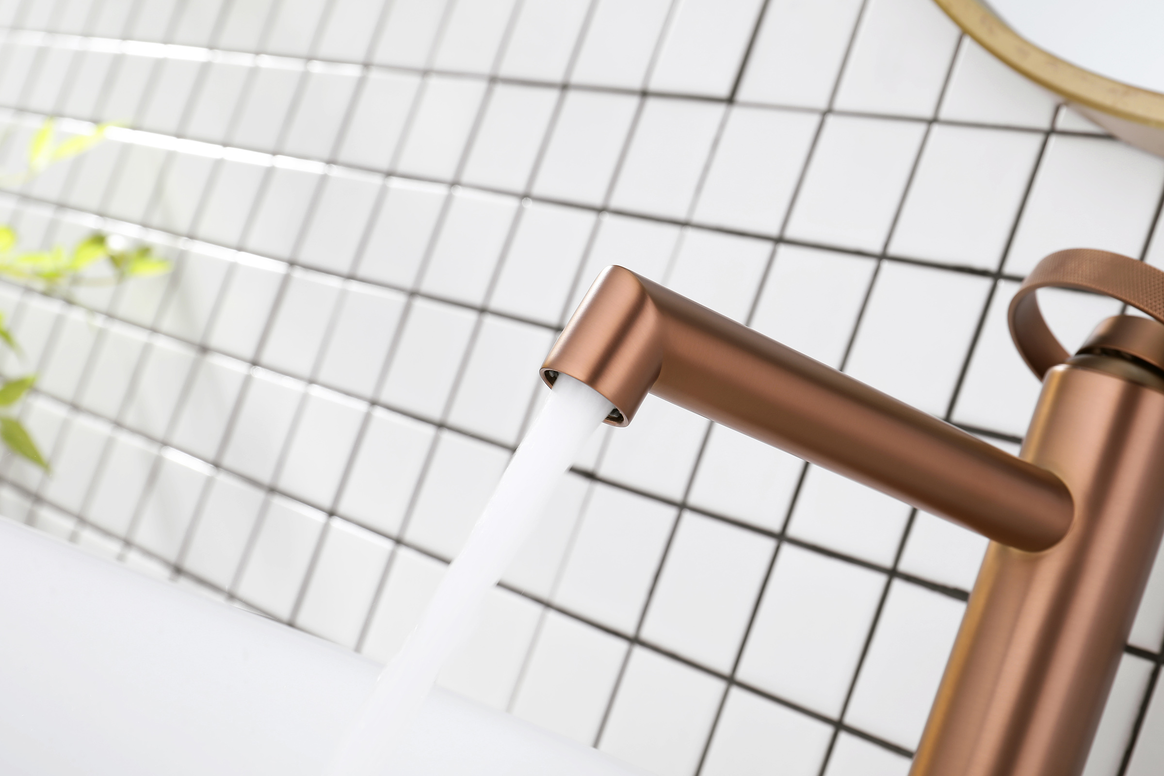 19112-R Смеситель од. для раковины-чаши (Роз. Золото) GANZER (10/1шт)