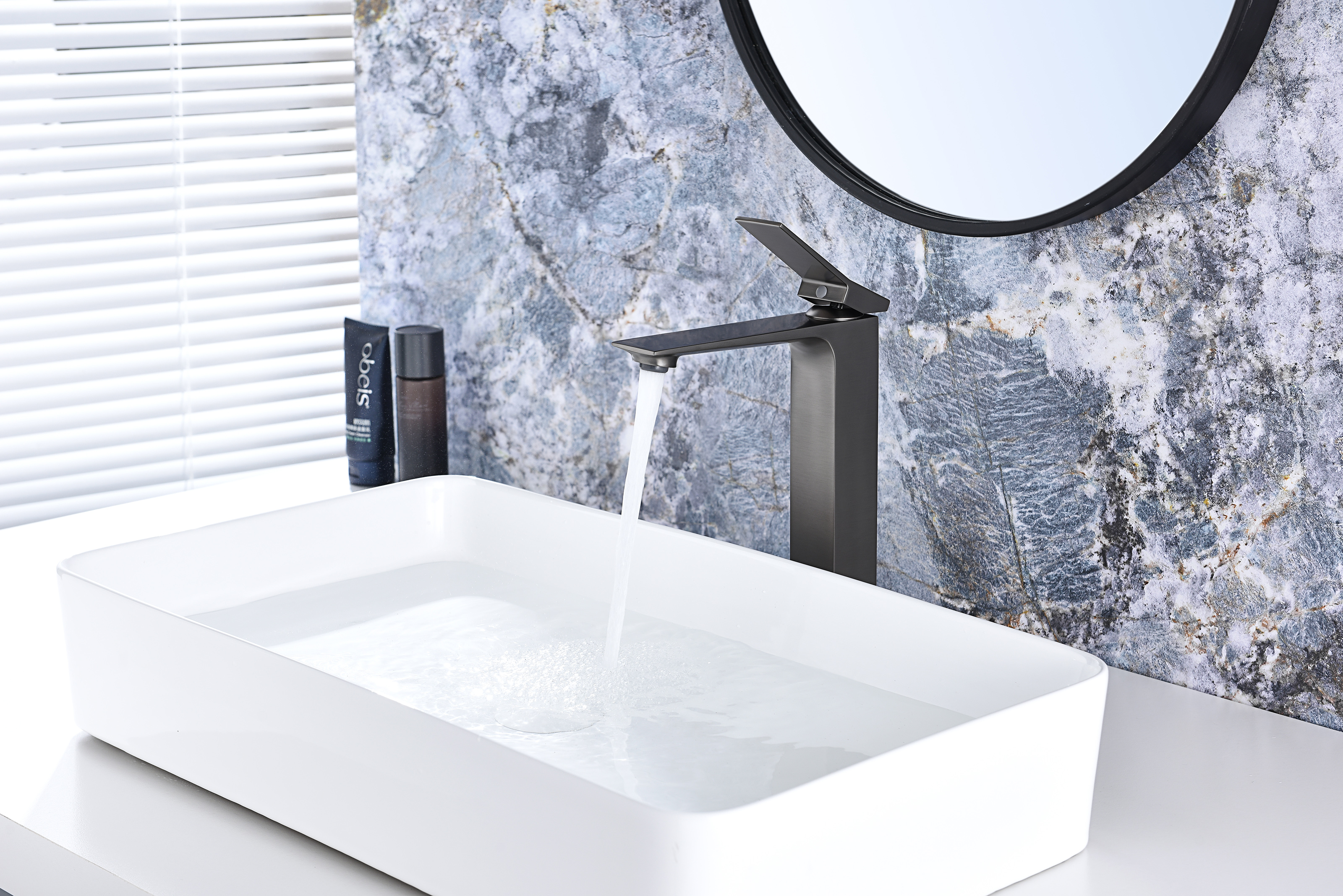 05112-Q Смеситель од. для раковины-чаши (ГРАФИТ) GANZER (10/1шт)