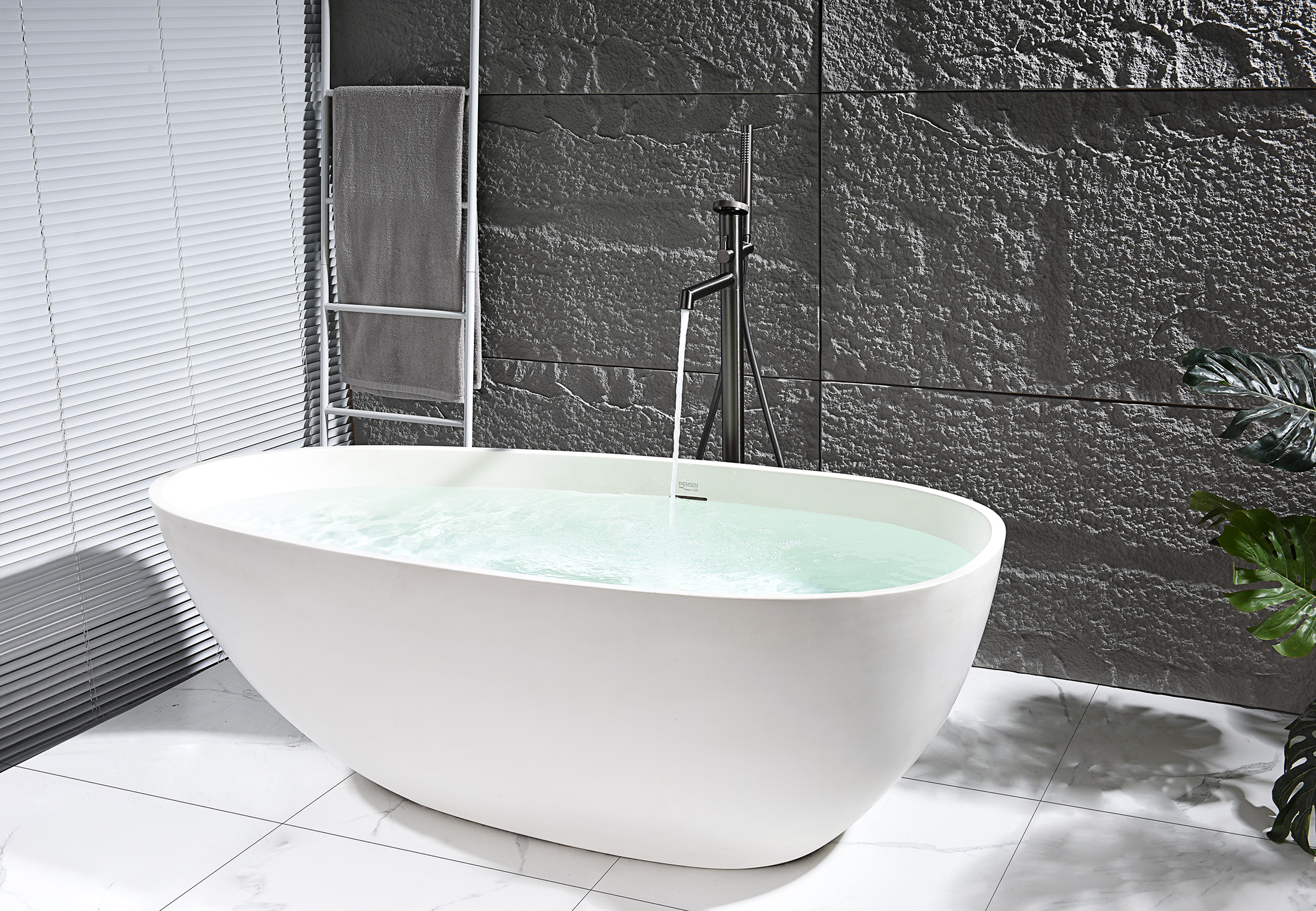 19181-Q Смеситель напольный для ванны (ГРАФИТ) GANZER  (5/1шт)