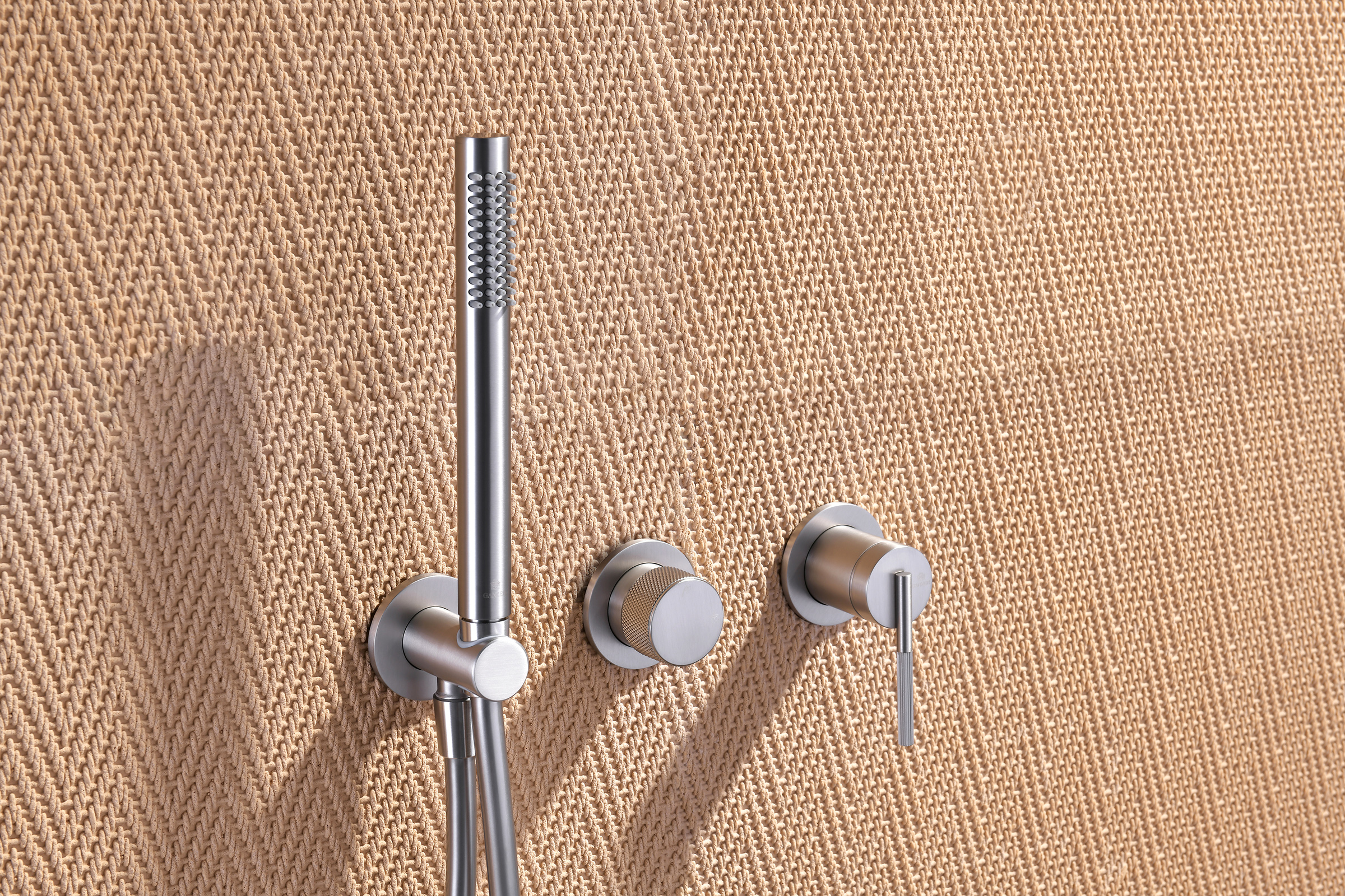 19164-G Встроенный смес для душа с 2-функ. (САТИН) GANZER  (6/1шт)