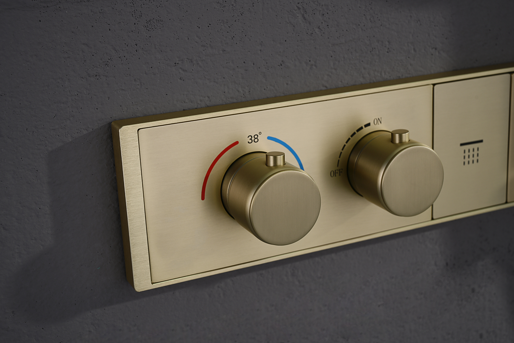 55164-S Встроенный смес для душа с 2-функ. (Мат. Золото) GANZER  (2/1шт)