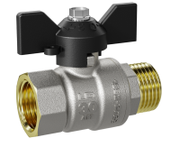 Шаровый кран латунный  1/2 Г.Ш. бабочка ЛД Pride  (30шт)