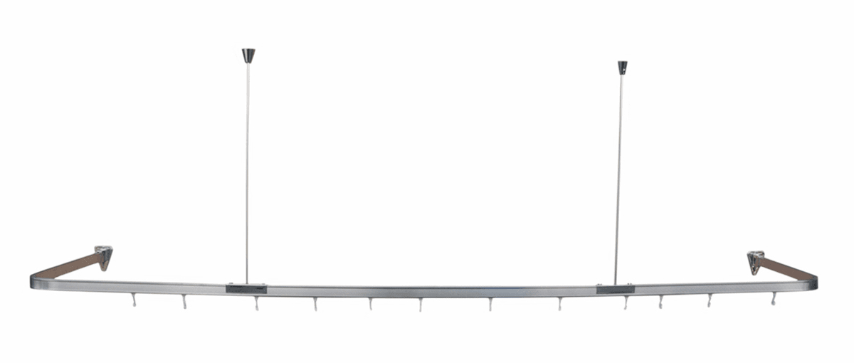 Карниз ГИБКИЙ для ванны (ХРОМ)  (100*100*100см) HANSEN (5/1шт)