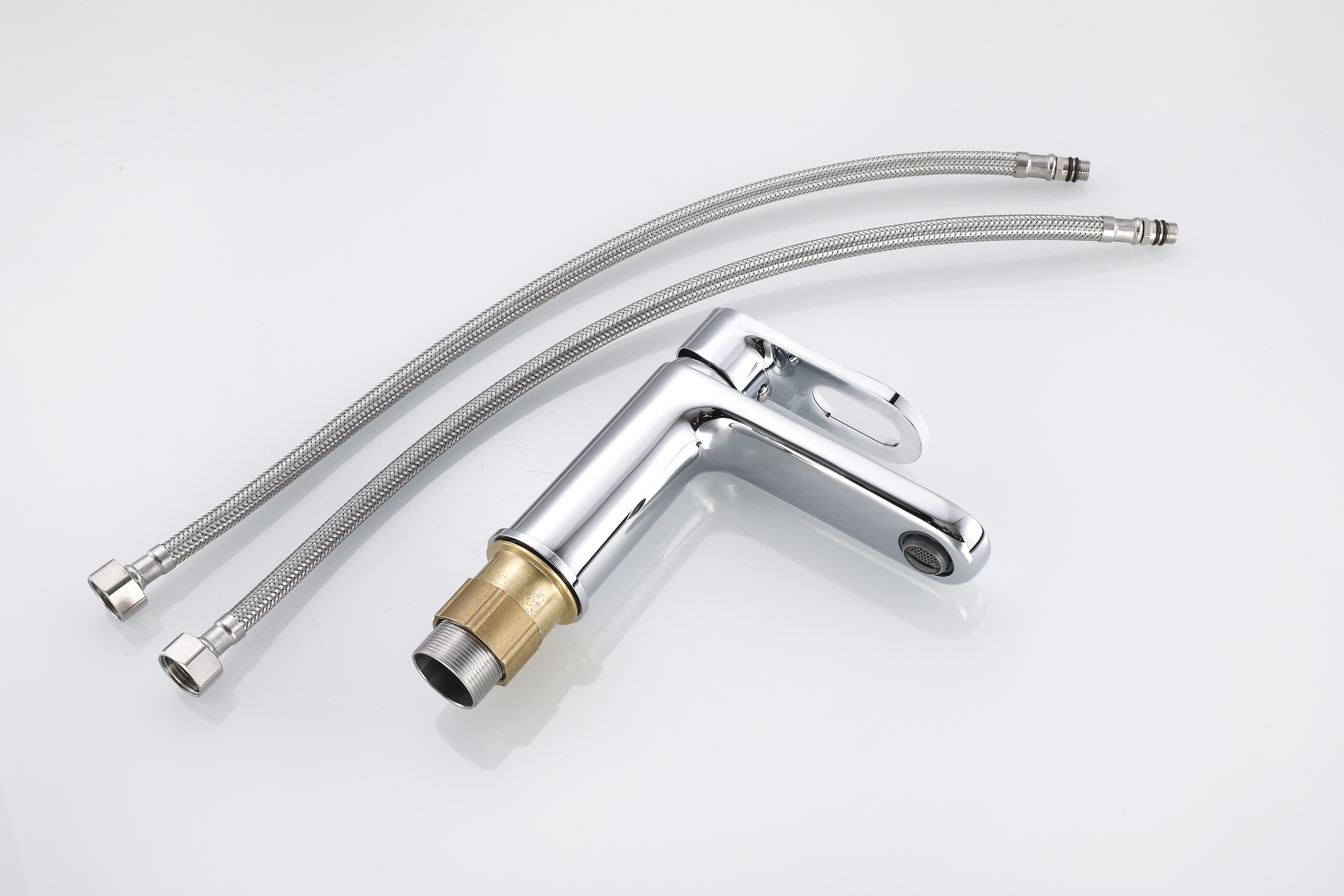 10016 Смеситель для умывальника (ХРОМ) HANSEN  (10/1шт)