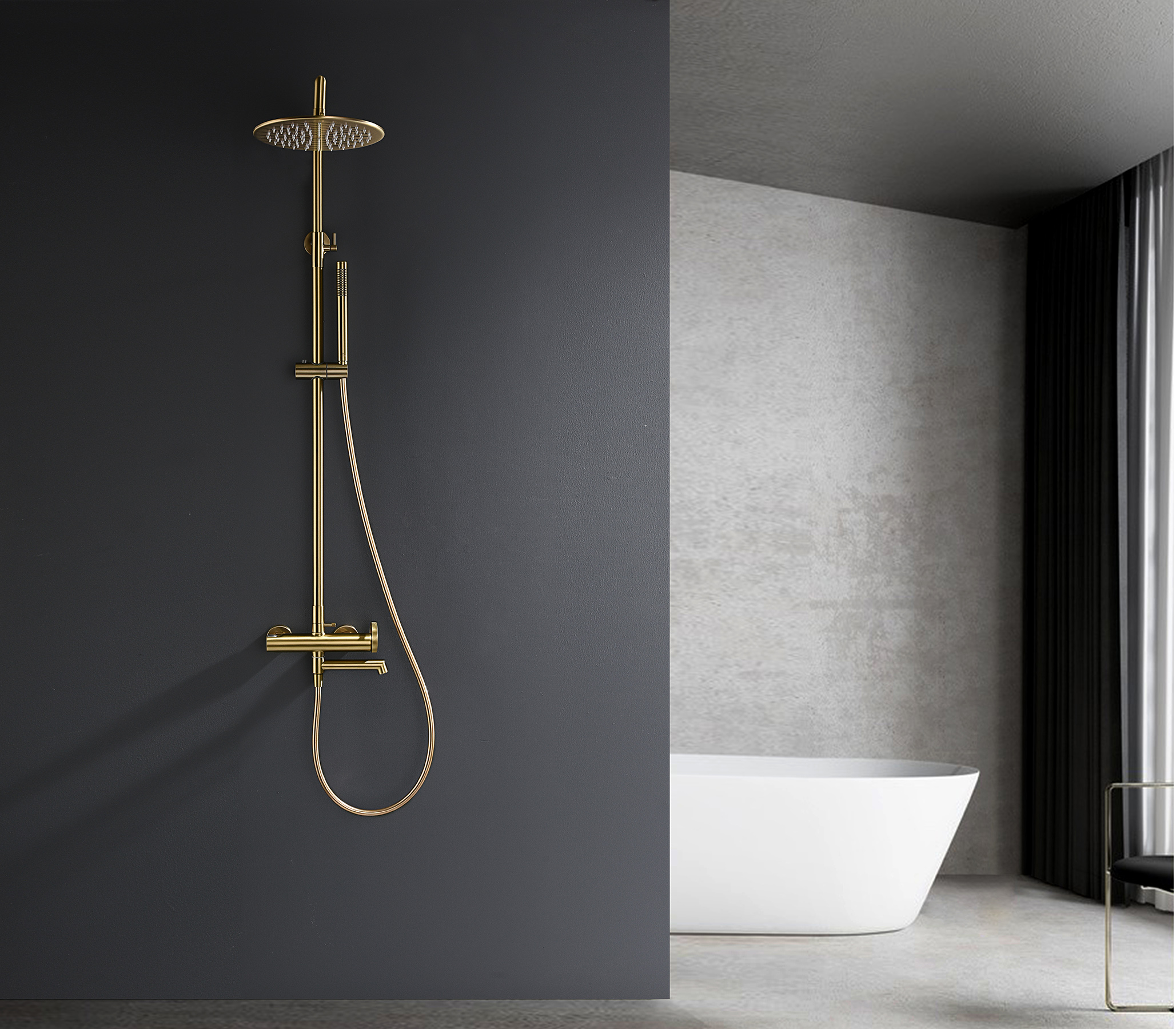 19162-S Душевая система (Мат. Золото) GANZER (5/1шт)