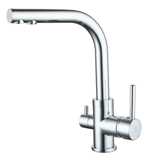 16025 Смеситель для кухни на две воды "GANZER"  (10/1шт)  Л/К