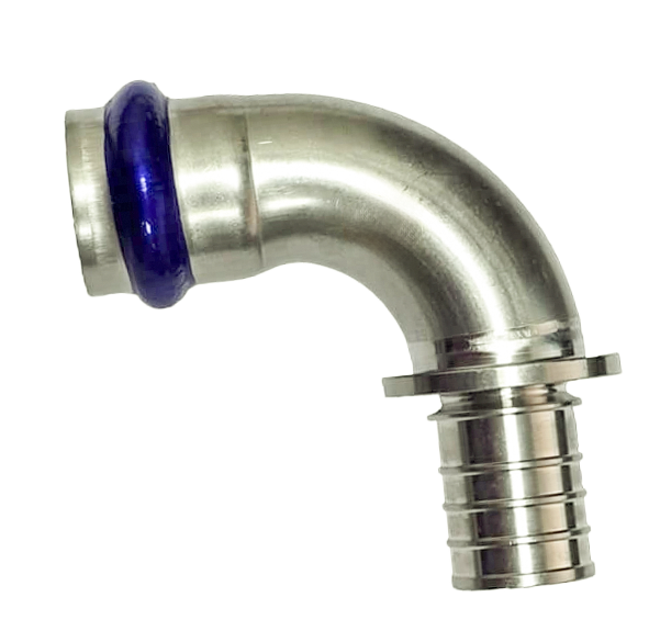 НЕРЖ Уголок 90° на АКС. фитинг 16х15  "VER-PRO"  (80/5шт)