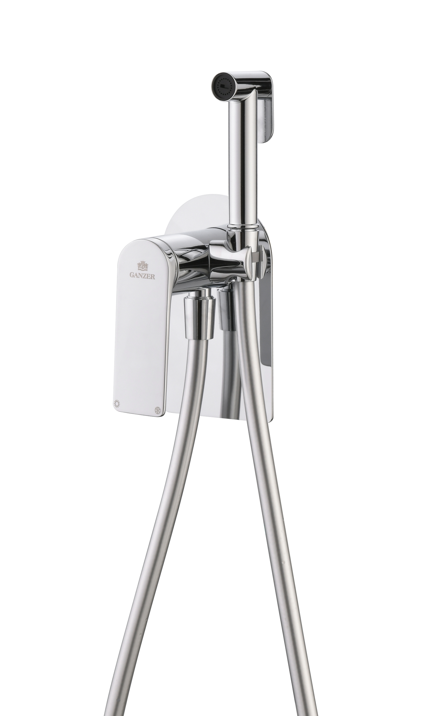 07157 Смеситель встраиваемый с ГИГ. душем (ХРОМ) GANZER (10/1шт)