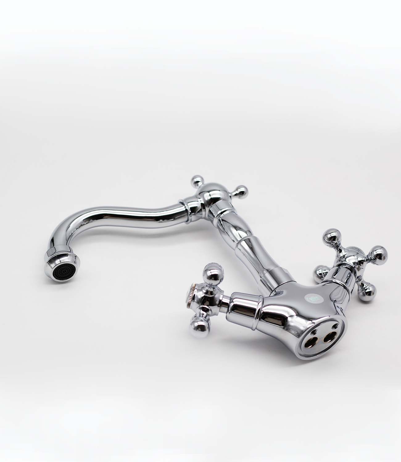 09112 Смеситель двухвент. для умыв. (ХРОМ)  GANZER  (10/1шт)