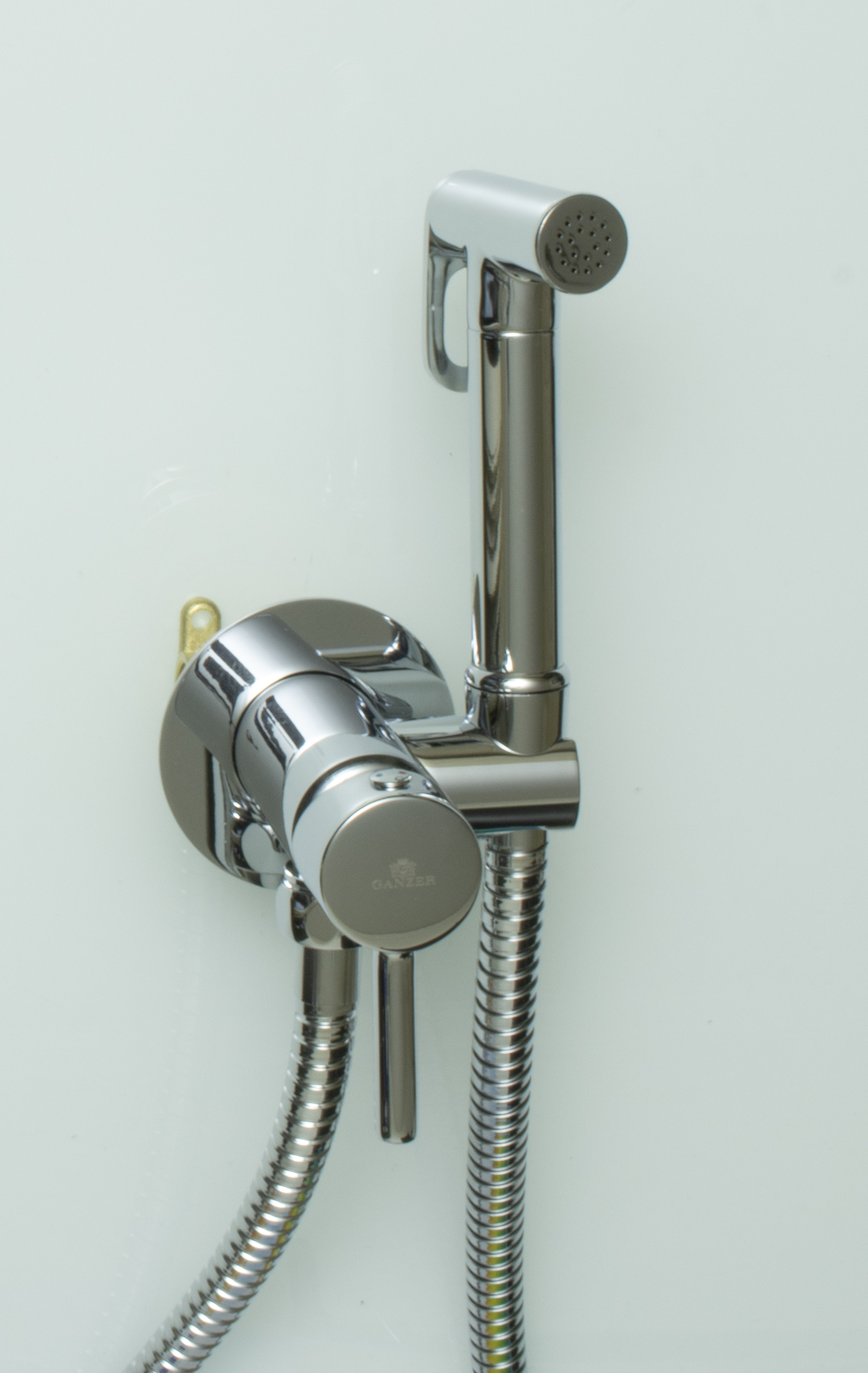 42101 Set Смеситель встраива. для биде КРУГ. (ХРОМ) GANZER  (10/1шт)