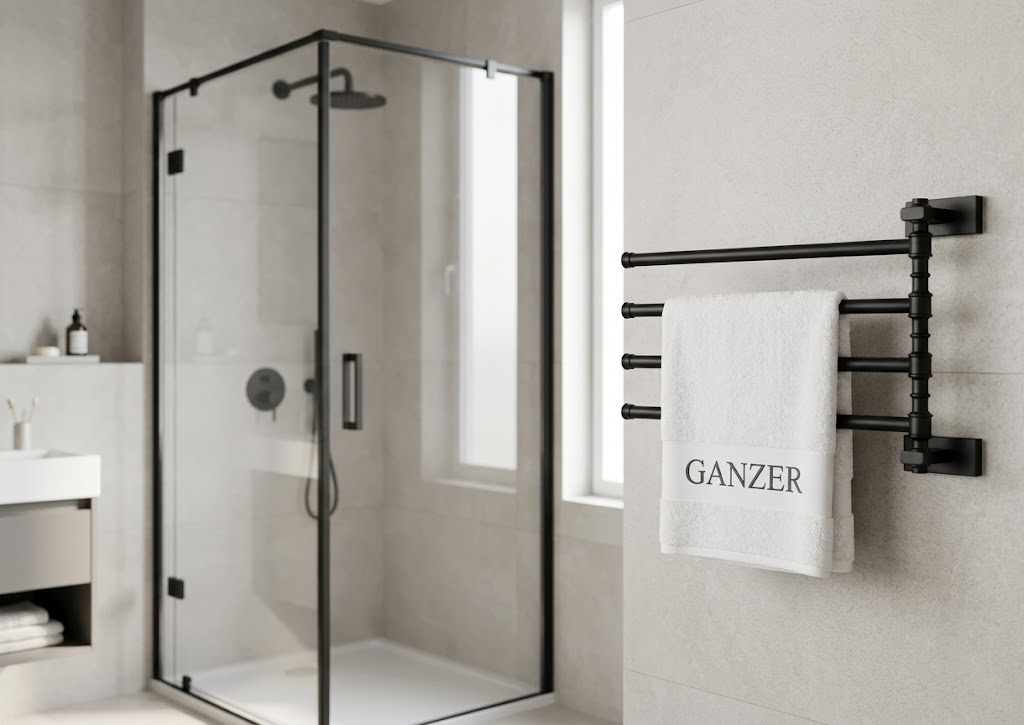 88014-C П/держатель поворот. 4-ной (ЧЕРНЫЙ) GANZER (10/1шт)