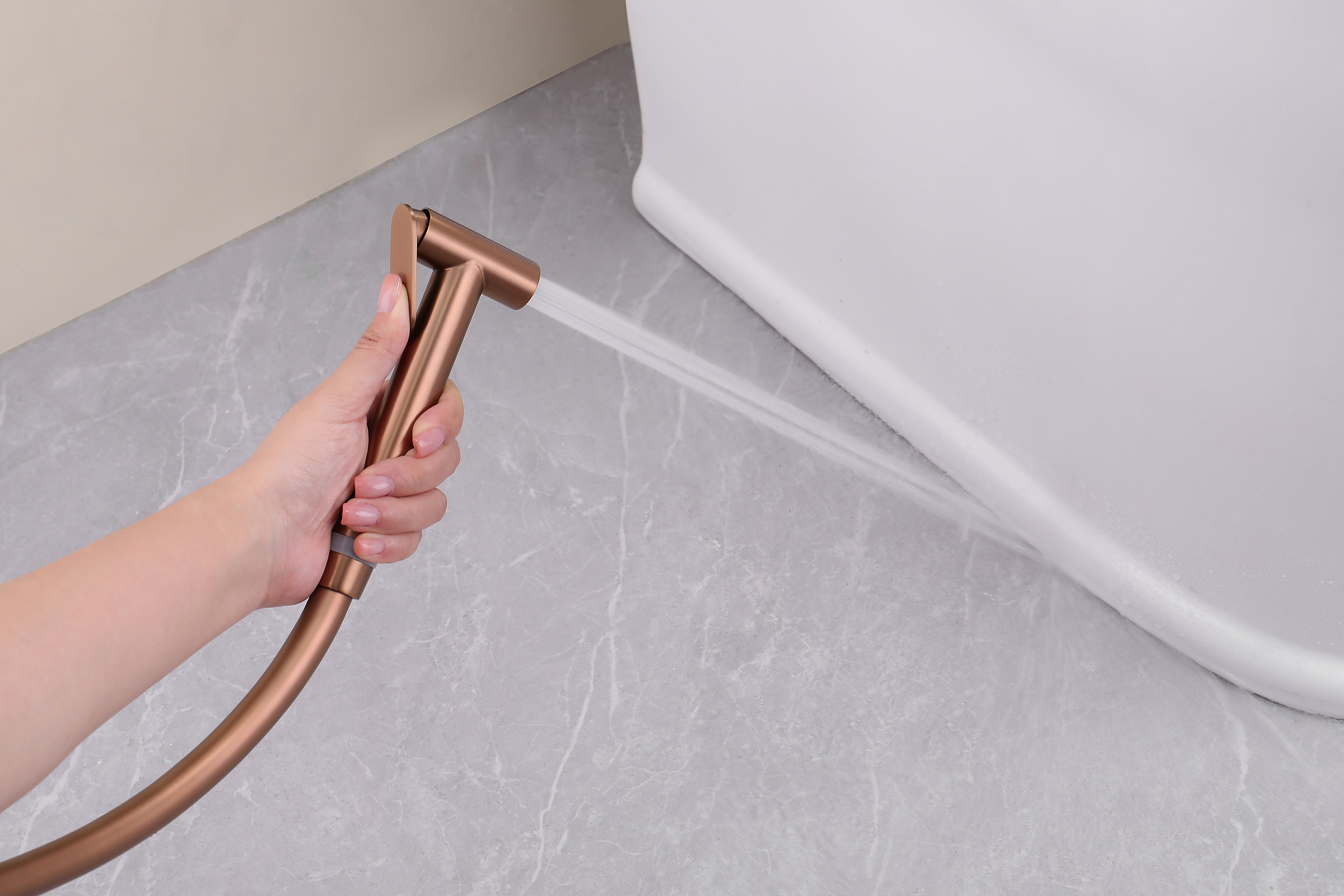 19157-R Смеситель встраиваемый с ГИГ. душем (Роз. Золото) GANZER (10/1шт)