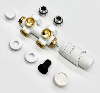 Универсальный комплект (БЕЛЫЙ) для ниж. под. радиатора 1/2  ViEiR (24/1шт)