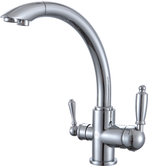 16031 Смеситель для кухни на две воды "GANZER"  (10/1шт)  Л/К