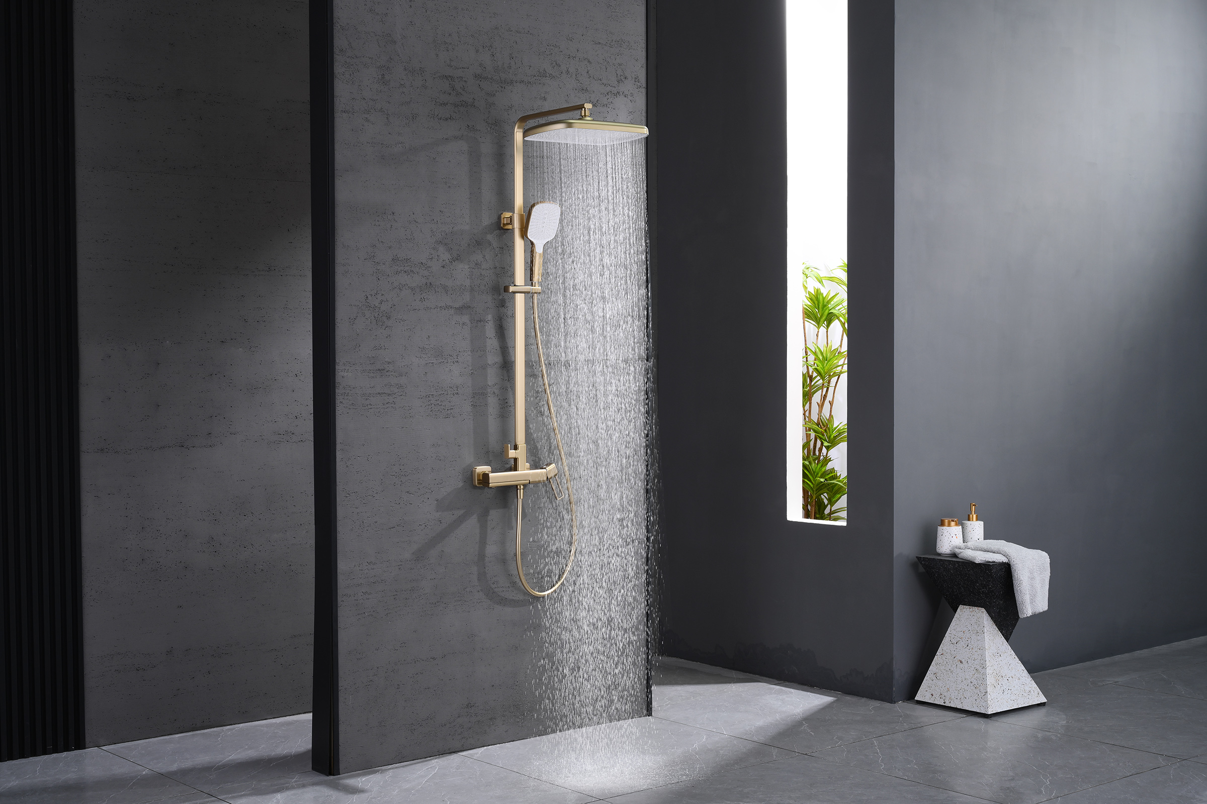 12163-S Душевая система (Мат. Золото) GANZER (5/1шт)