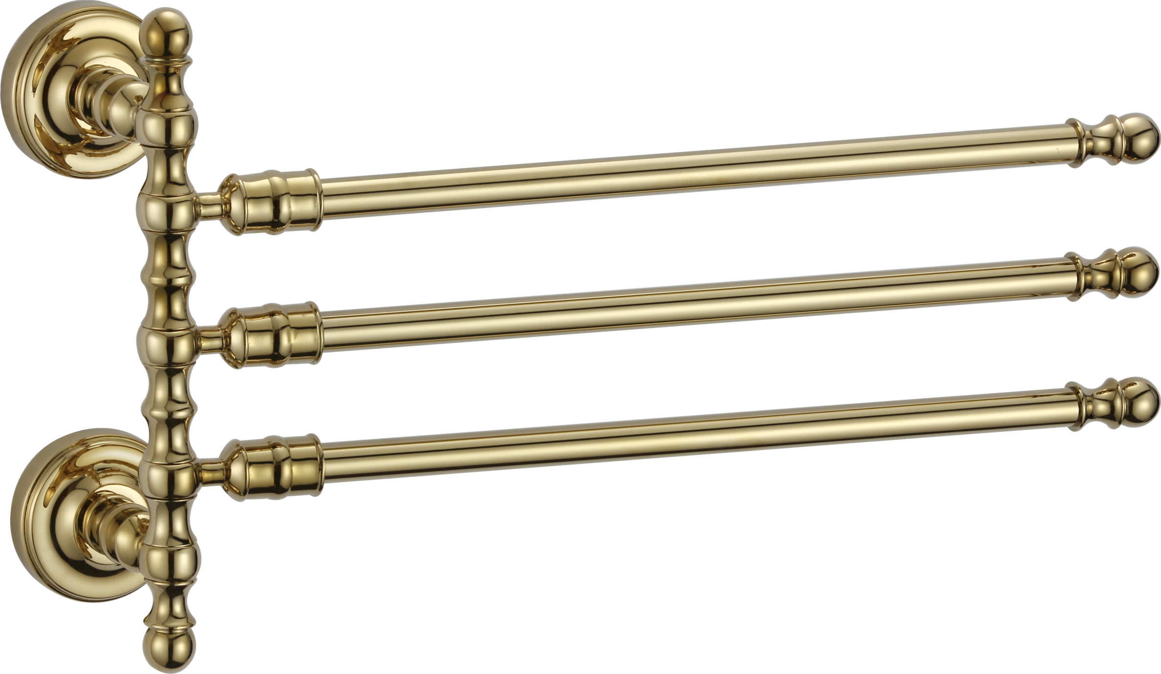 31013-E П/держатель поворот. 3-ной (ЗОЛОТО) GANZER (20/1шт)