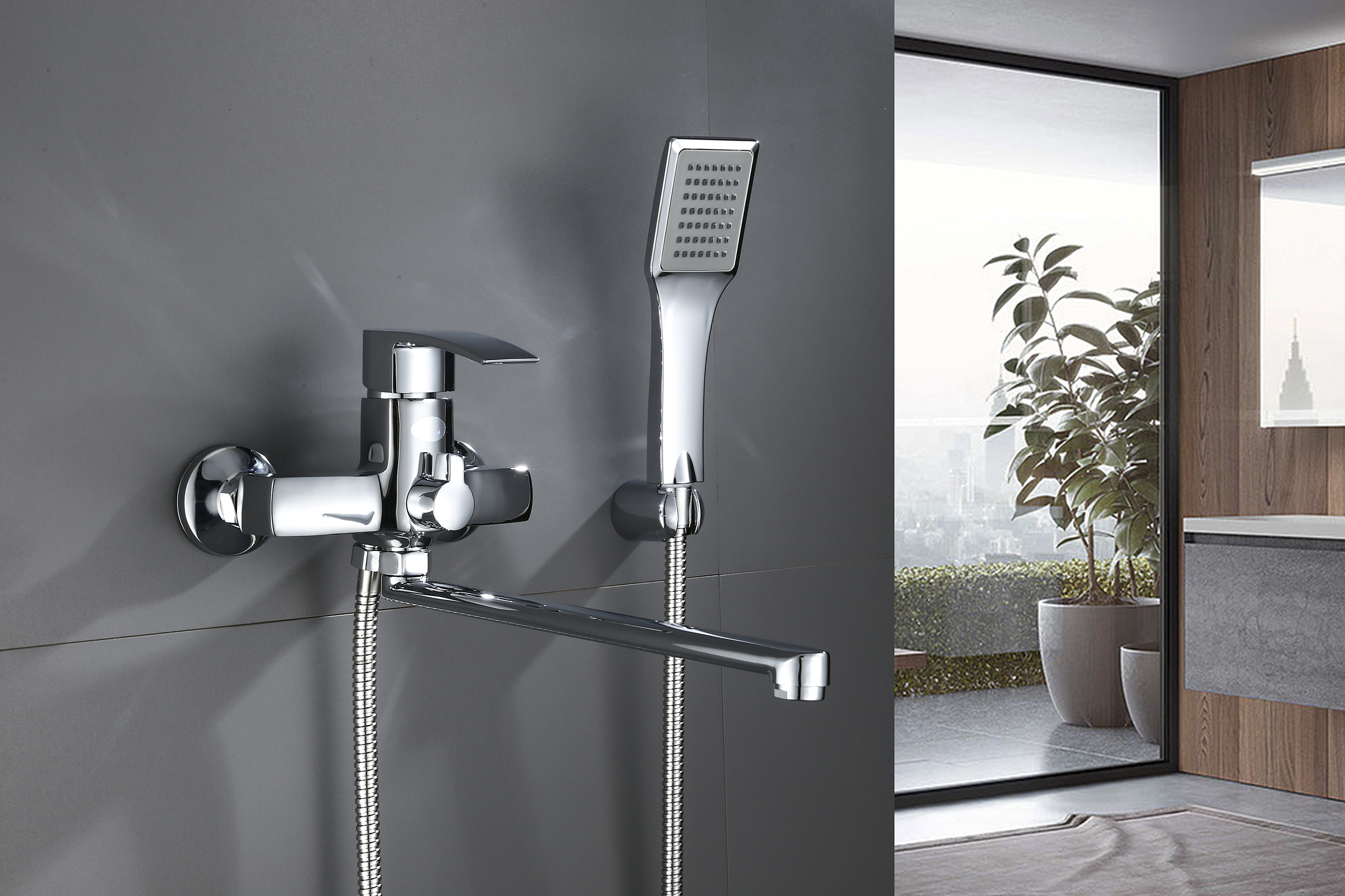 22009 Однр. смеситель для ванны  HANSEN  (10/1шт)