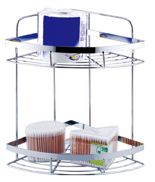 329-2 Полка угловая 2-ярусная (решётка) РОТАТО  (5/1шт)