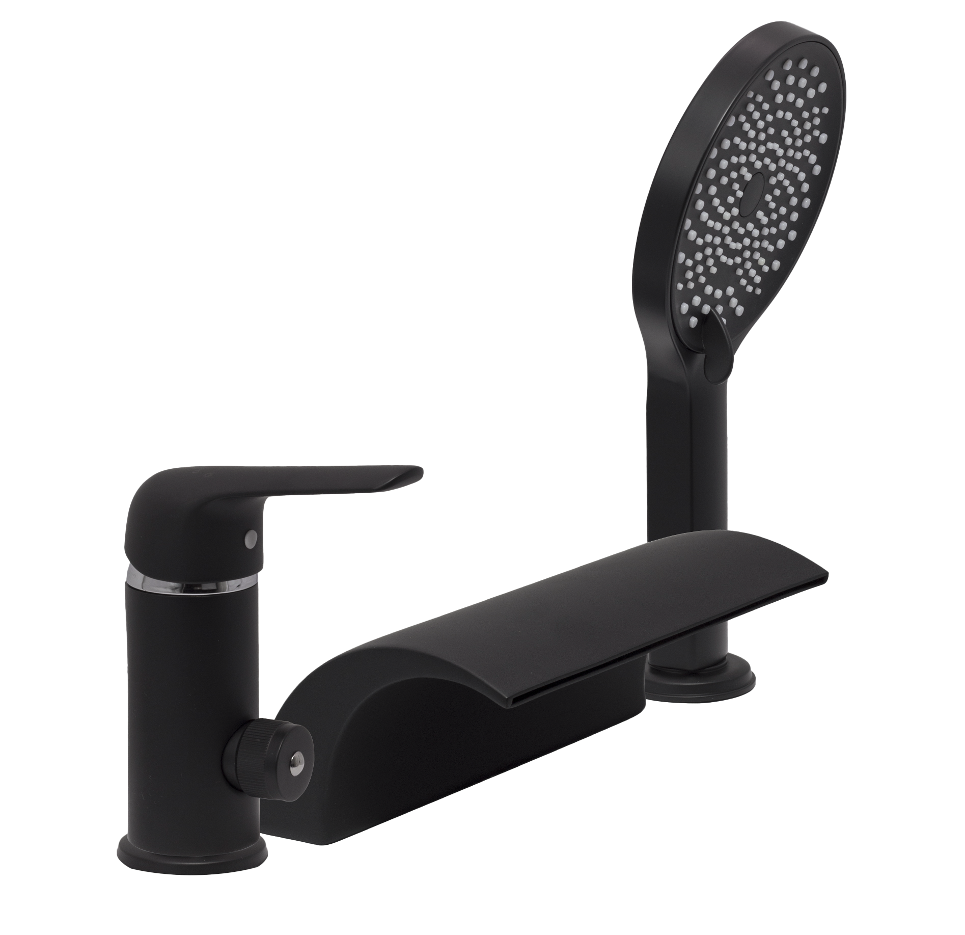 24033-C Смеситель на борт ванны (ЧЕРНЫЙ)  GANZER  (8/1шт)