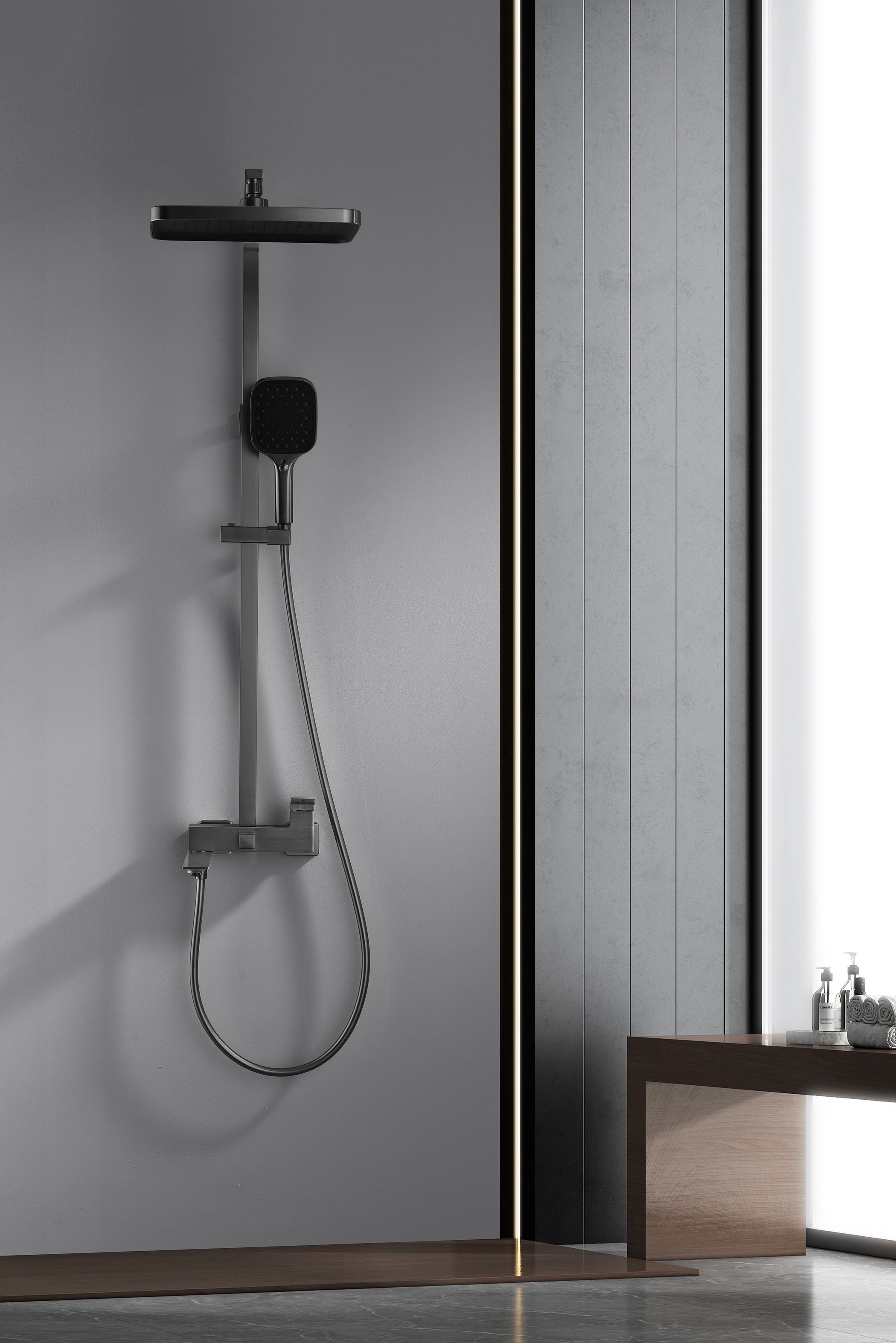 05162-Q Душевая система (ГРАФИТ) GANZER (5/1шт)